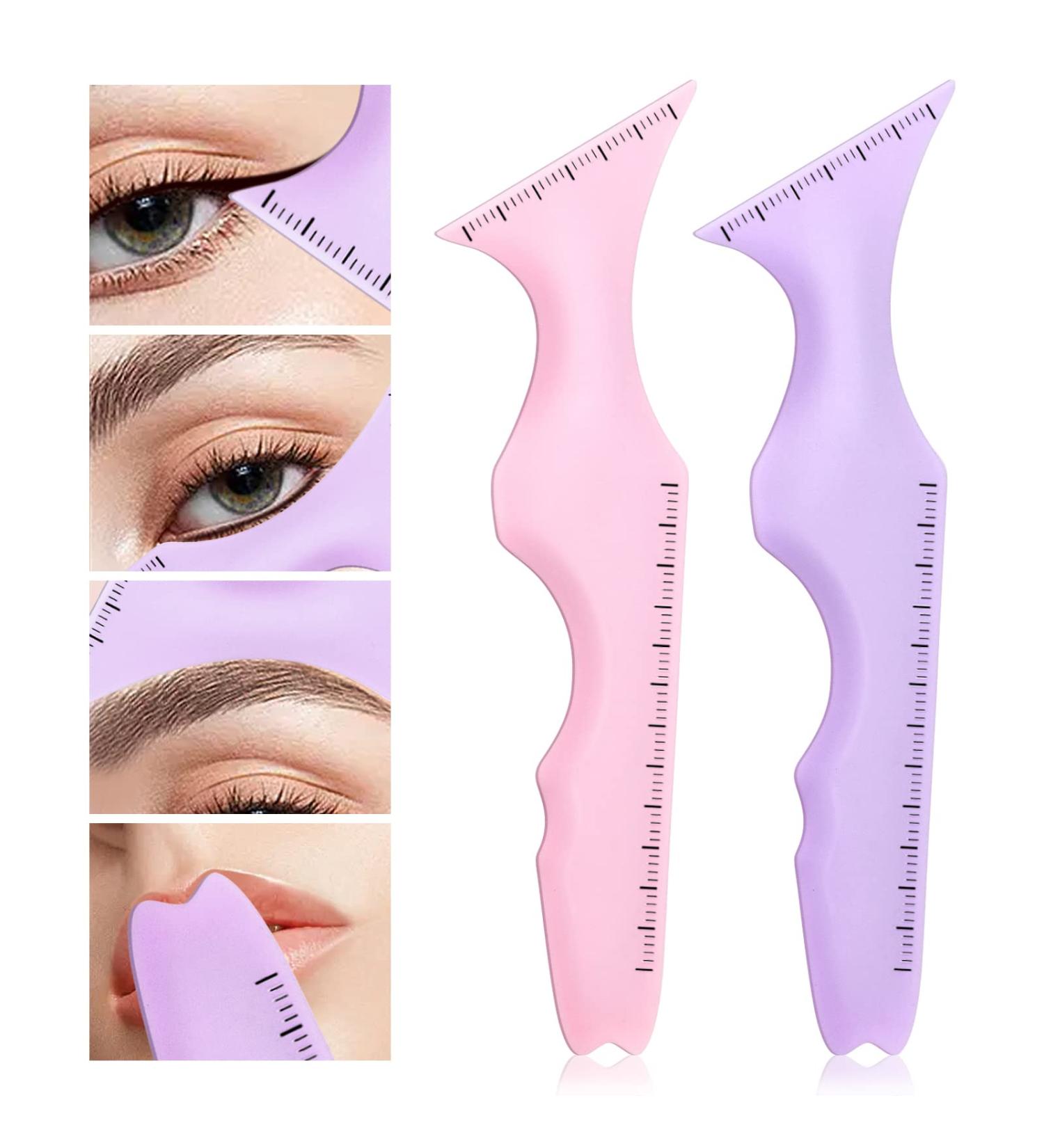 HOSAILY 2PCS 5 in 1 Eyeliner Stencils - Multi-Purpose Eye Makeup Tool for Winged Eyeliner, Eyebrow, Face Contour - 0.50 Ounce (Pack of 2) - Buy Online on GoSupps.com