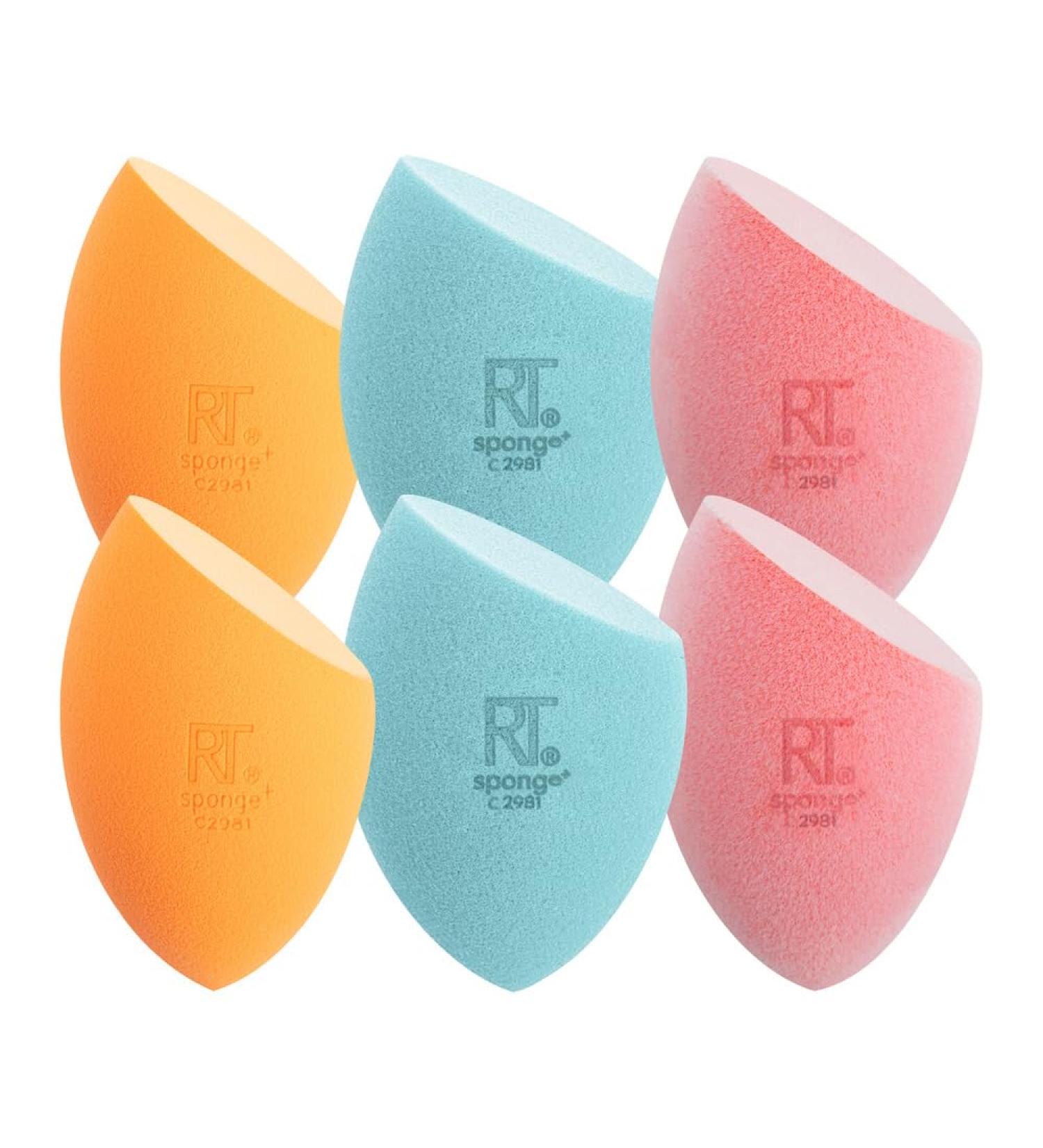 Real Techniques 6 Pack Makeup Blending Sponges - Miracle Complexion Powder & Airblend - Perfect for Mixing & Baking Foundation - Buy Online on GoSupps.com