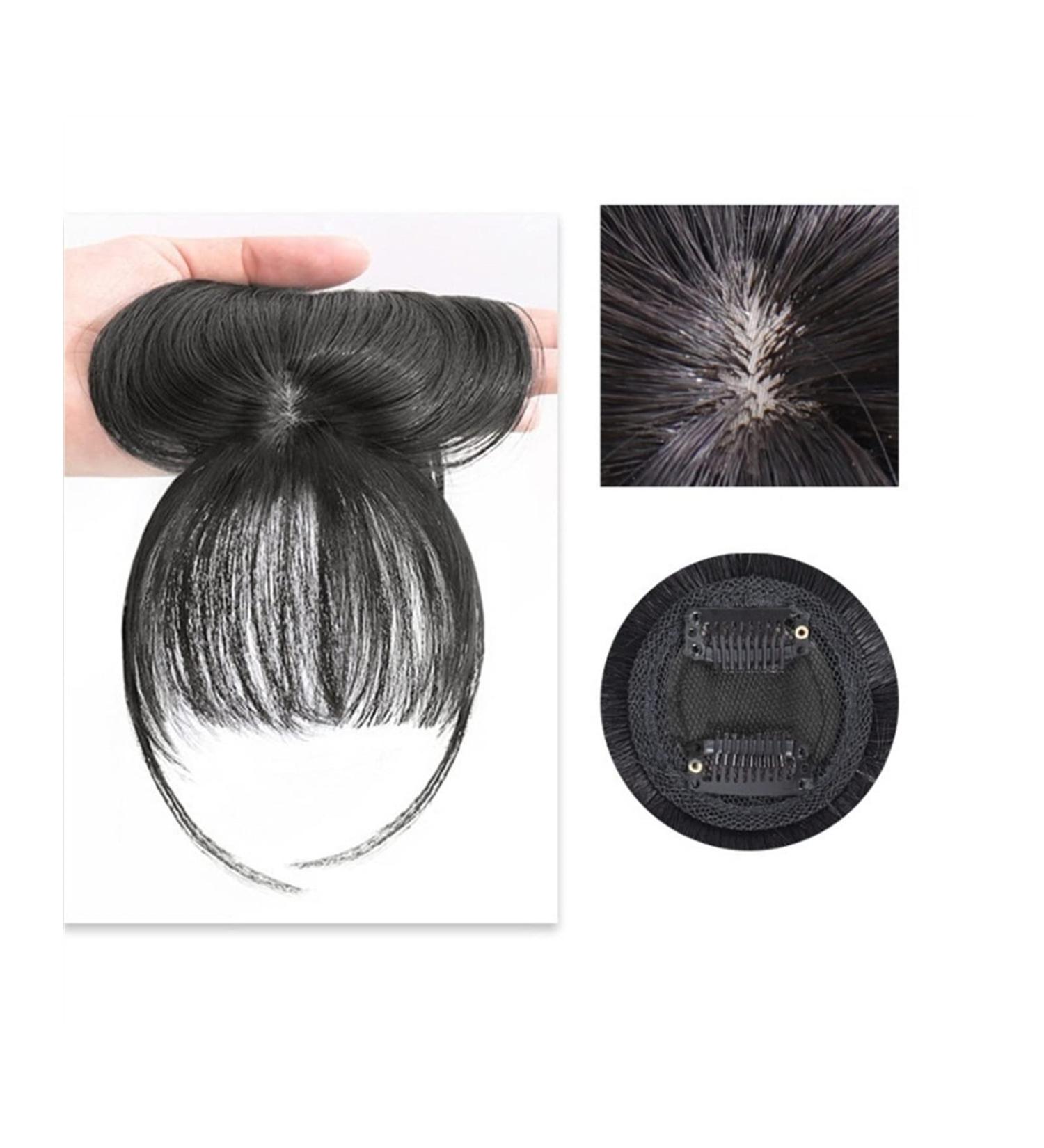 Bangs Clip in Bangs Front Synthetic 3D Air Fringe Bangs Clip in Bang Hair Extensions Straight Synthetic Hairpiece Soft Natural Hair Accessories For Women Girl for Women Curved Bangs for Daily Wear ( 2 pcs C-2(4) - Buy Online on GoSupps.com