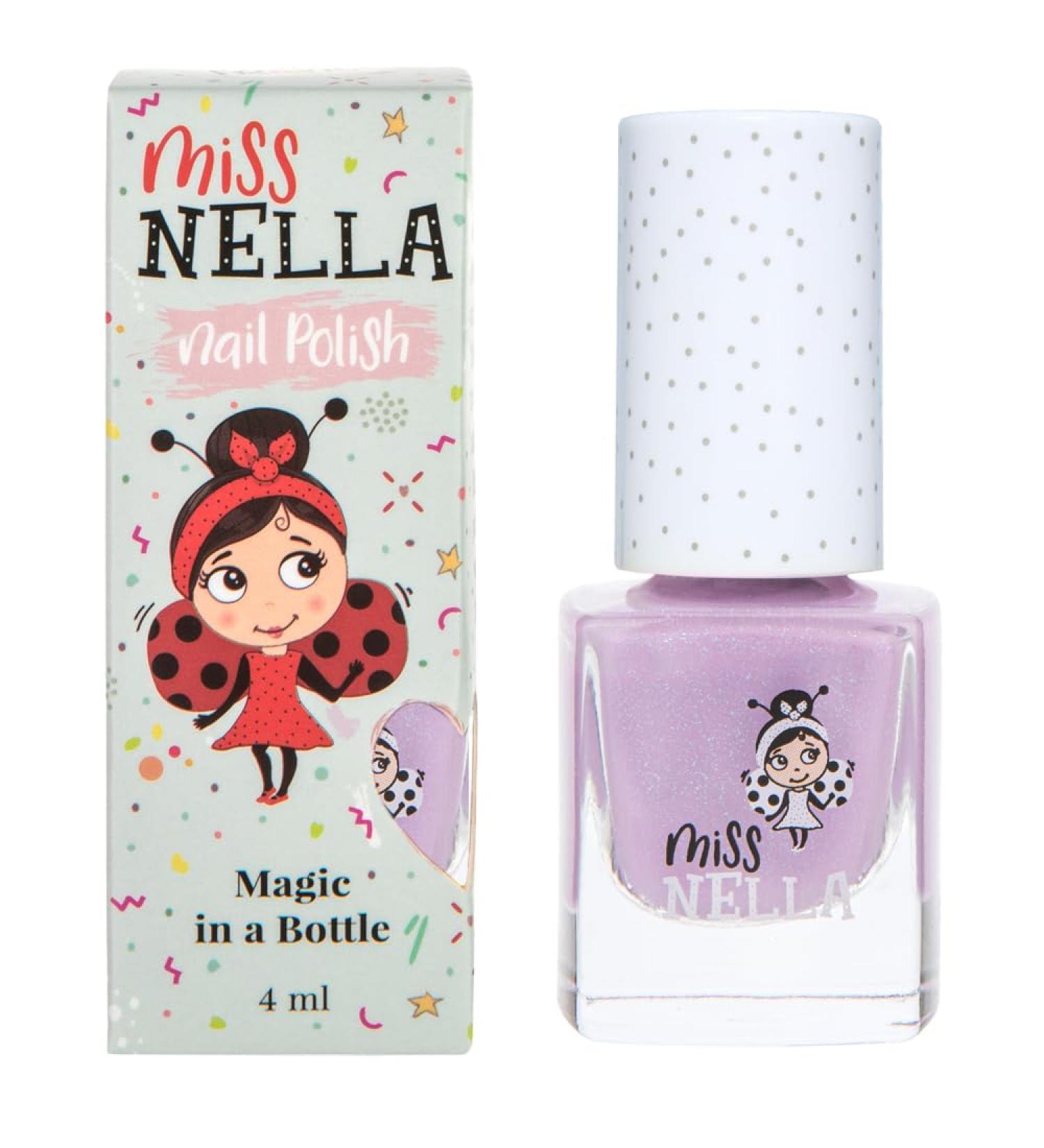 Miss Nella Butterfly Wings Lilac Nail Polish for Kids - Non-Toxic & Odor-Free Formula | Safe, Easy Peel-Off, Water-Based Polish for Children and Toddlers - Buy Online on GoSupps.com