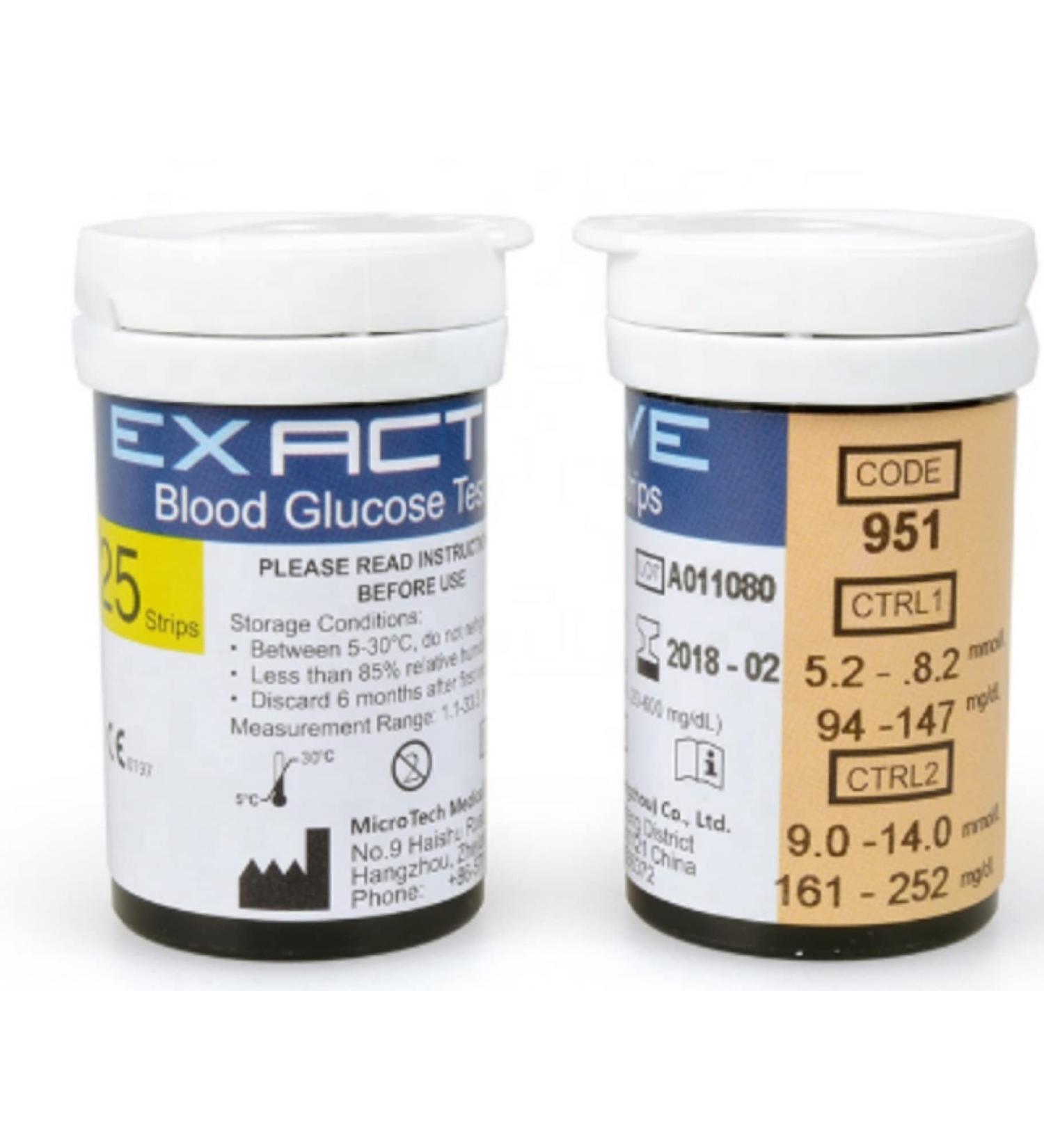 Exactive VITAL Test Strips (50 pcs) & Lancets (50 pcs) - Accurate Blood Glucose Monitoring | International Shipping Available - Buy Online on GoSupps.com