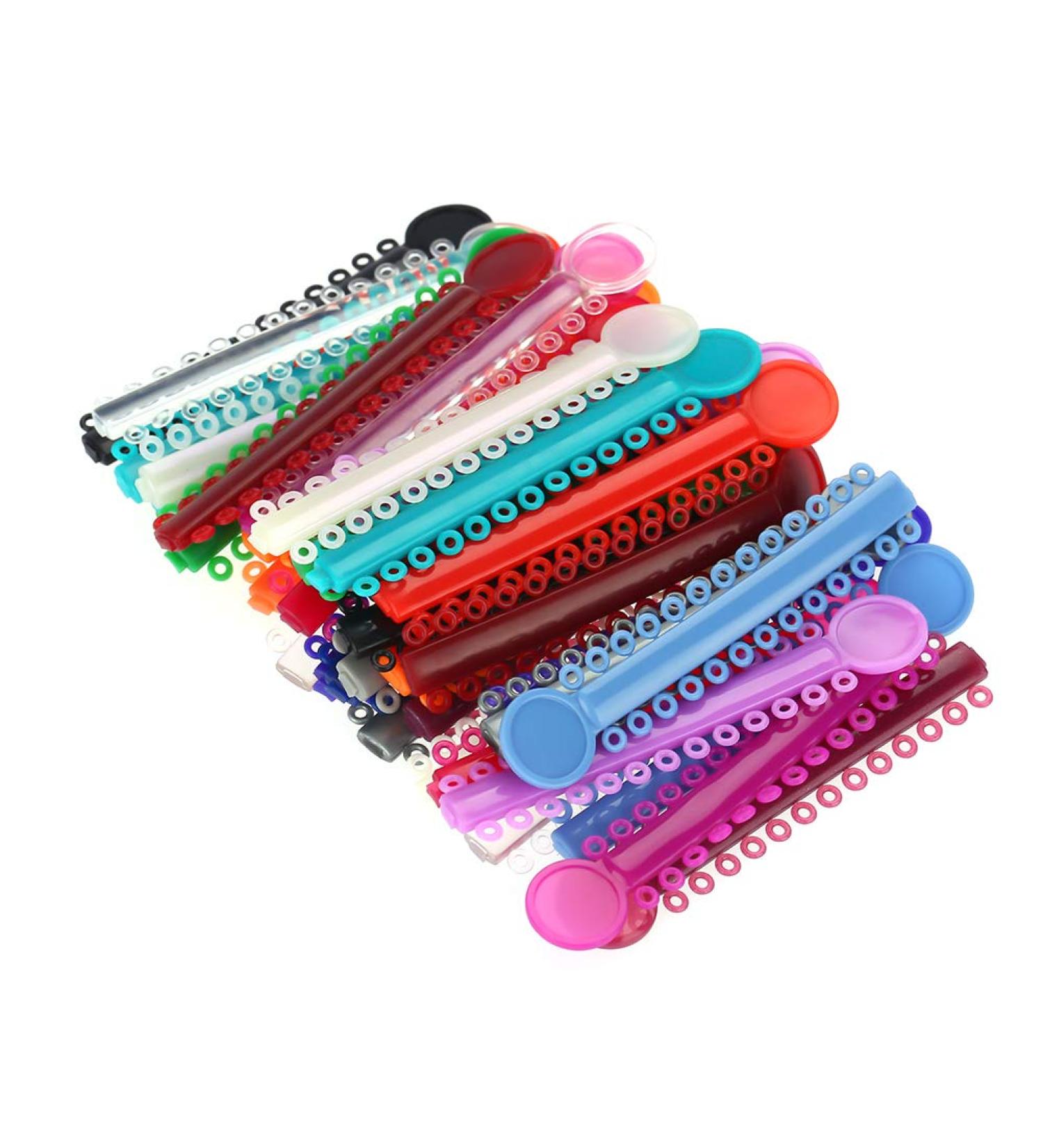 Buy Multicolored Dental Orthodontic Ligature Straps - 40 Elastic Rubber Bands for Tooth Correction - International Shipping Available - Buy Online on GoSupps.com