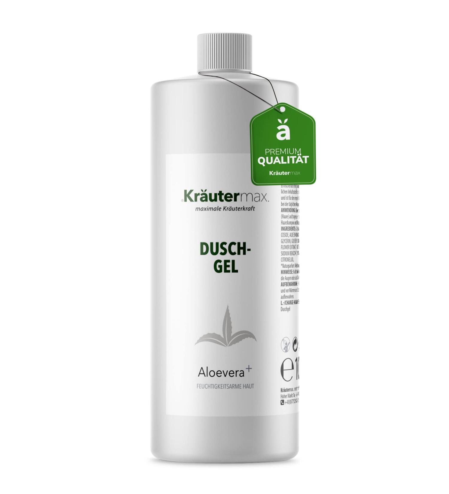 Herbal Max Aloe Vera shower gel cleansing gel with aloe vera gel for body and hair 1 x 1000 ml Aloe vera 1 l 1er Pack - Buy Online on GoSupps.com