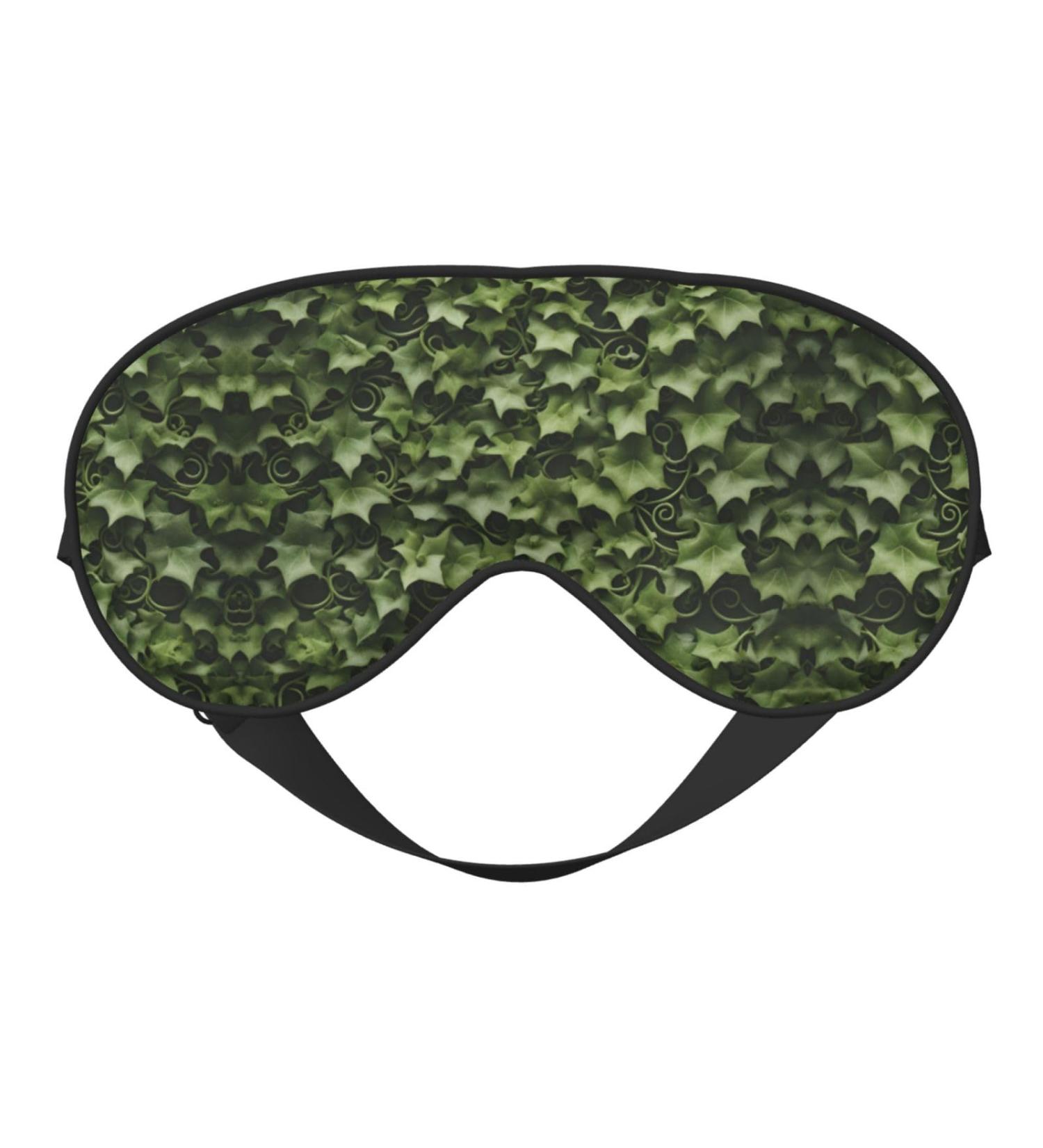 Floral Swirls Ivy Print Unisex Sleep Eye Mask | Soft Comfortable Eye Shade for Travel Yoga & Shift Work - Buy Online on GoSupps.com