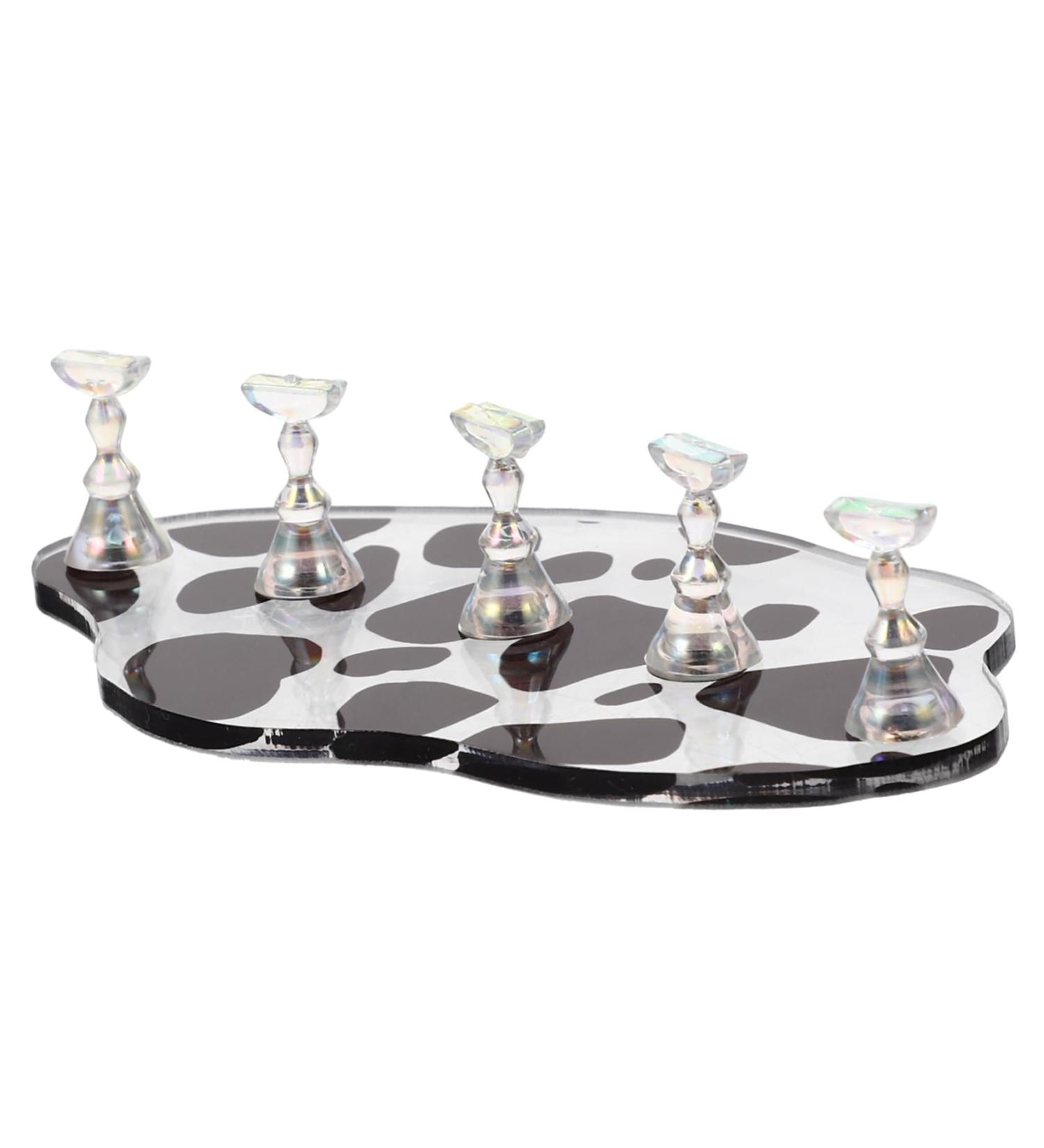 FRCOLOR Acrylic Nail Practice Stand - Manicure Nail Tray & Decorative Rack for Nail Art - 11.8x6.5cm - Buy Online on GoSupps.com