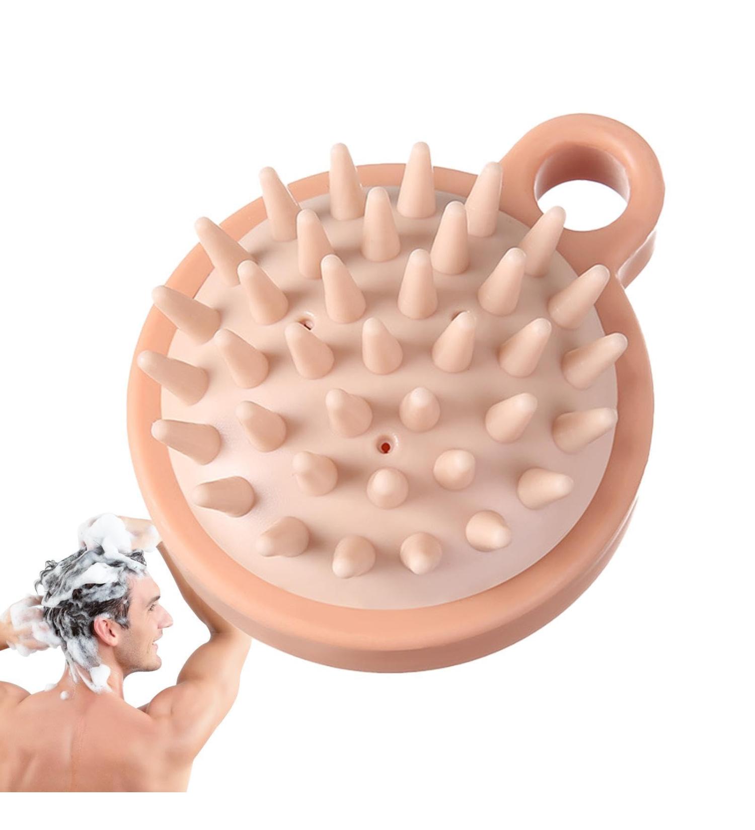 Silicone Shower Head Skin Brush & Hairbrush | Massage Brushes for Men Women & Teens | Perfect Shower Accessories Gift - Buy Online on GoSupps.com