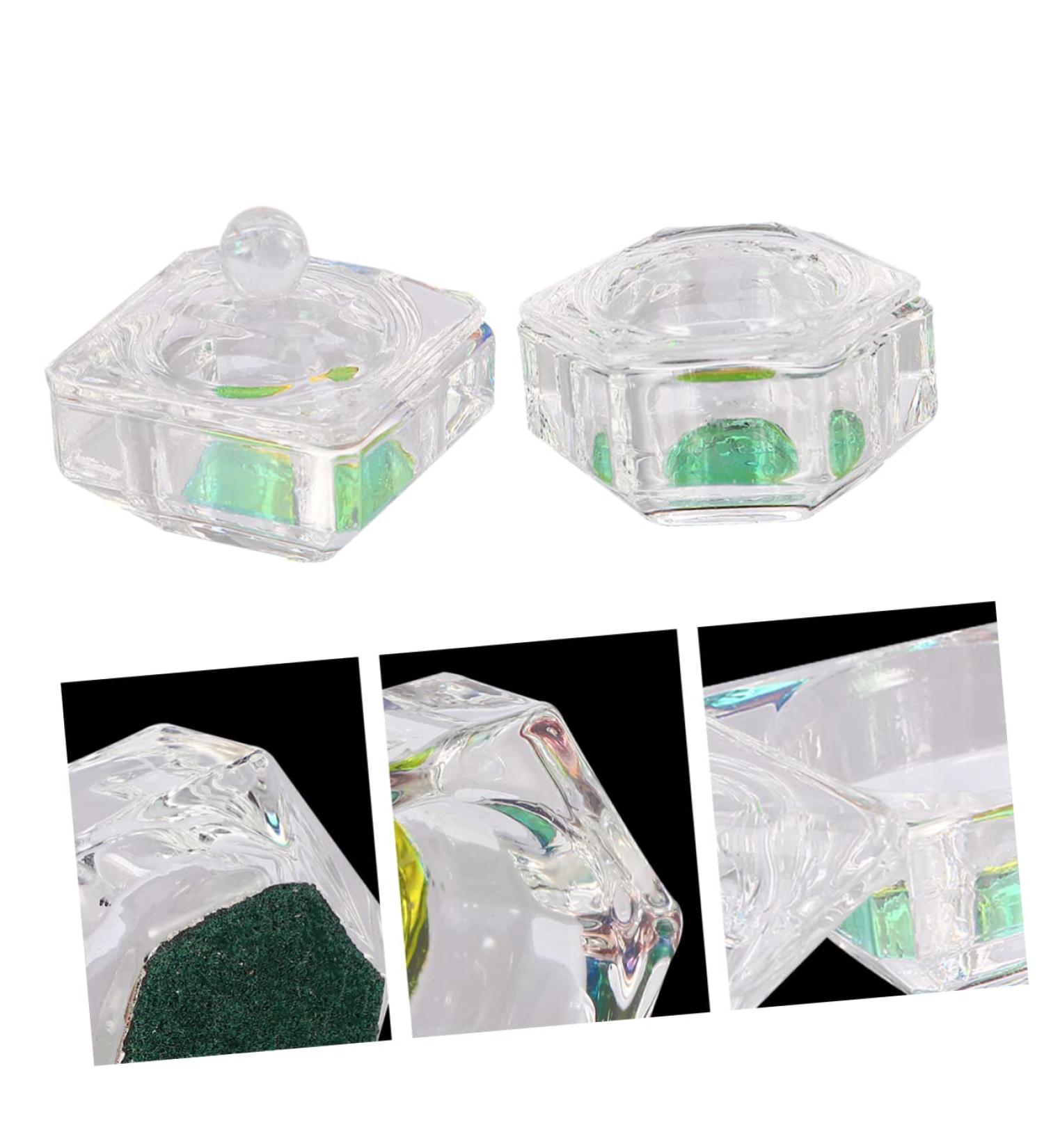 SKISUNO 2pcs Nail Art Crystal Cup Mini Crystals Glass Containers for Liquids Glass with Lid Nail Art Acrylic Liquid Dish Nail Art Liquid Cup Acrylic Liquid Powder Cups Nail Art Cup Alien - Buy Online on GoSupps.com