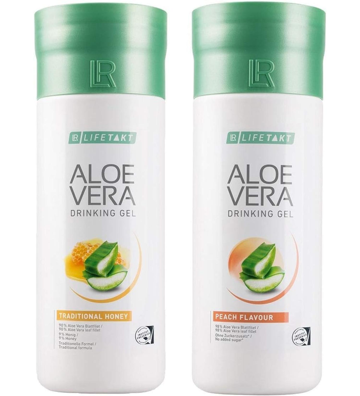 LR Aloe Vera Gel - Peach & Honey - 1000ml - Honey & Peach (Pack of 2)