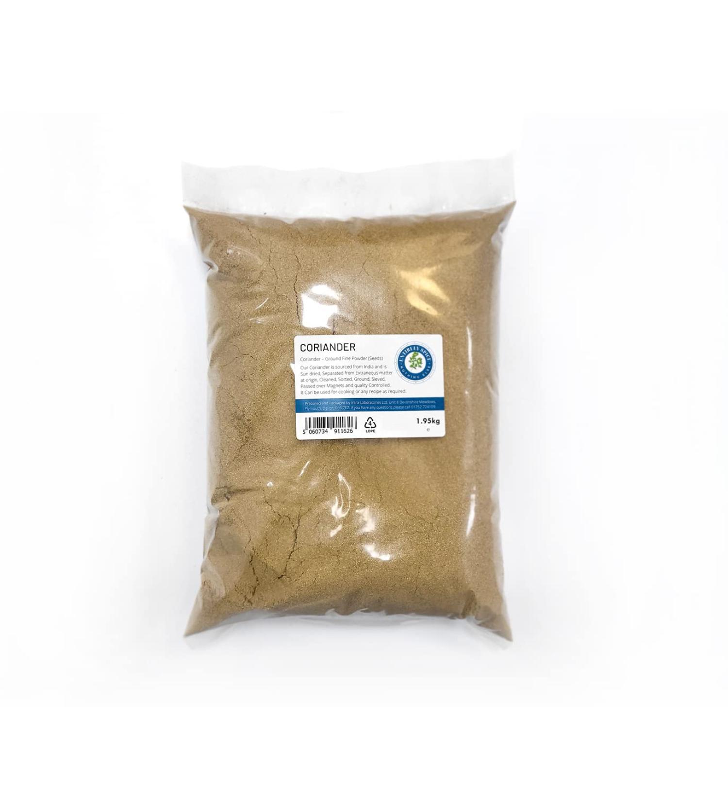 Entirely Ingredients Ground Coriander 1.95kg - Selected for Premium Quality - Premium Food Grade - Buy Online on GoSupps.com