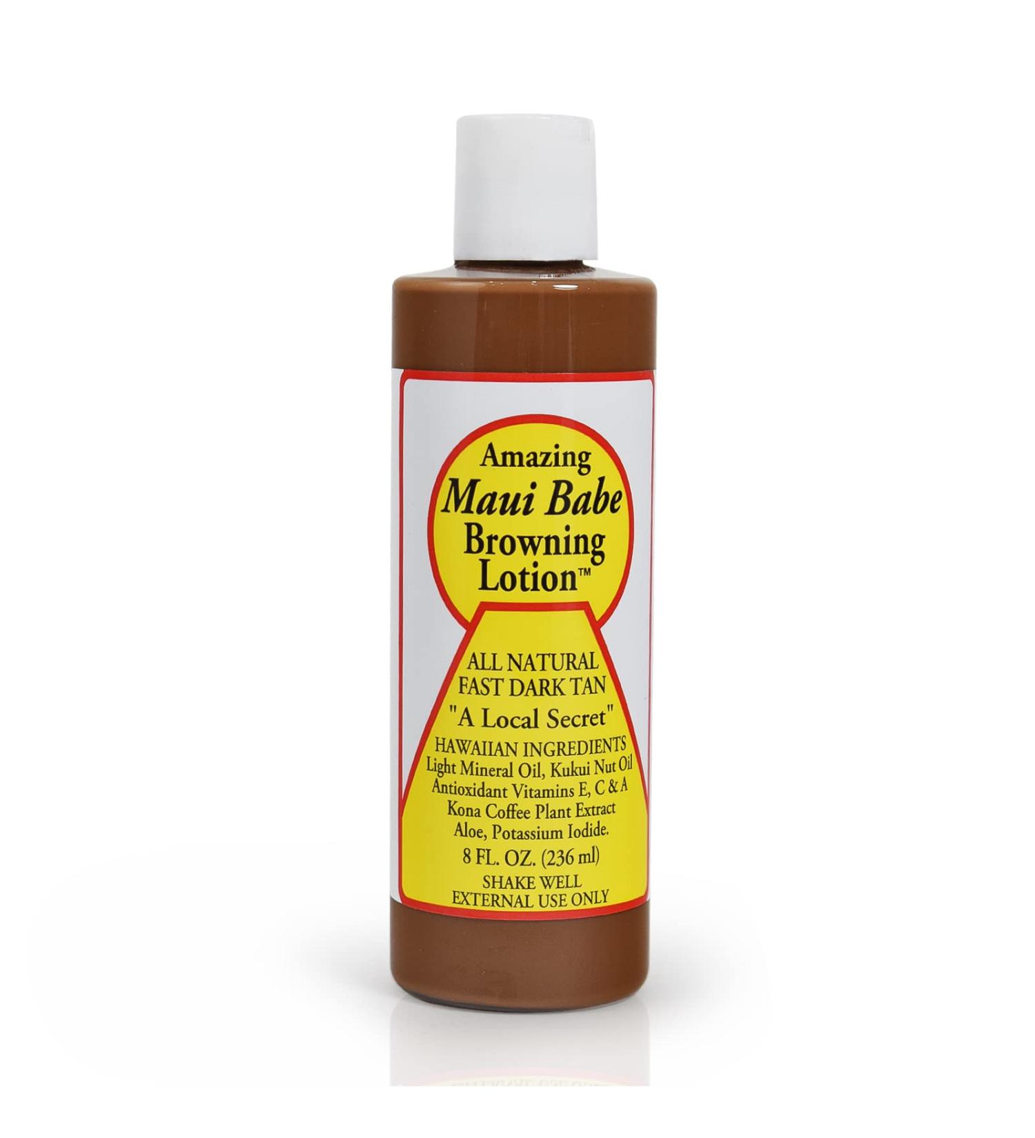 Maui Babe Browning Lotion 8oz - Natural Tan Accelerator Cream with Vitamins - Made in USA - Buy Online on GoSupps.com