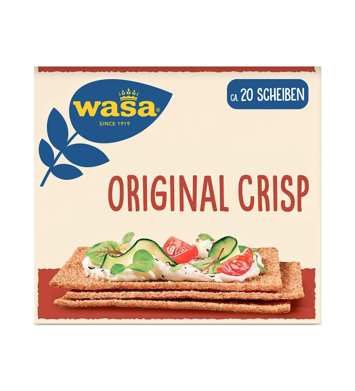 Wasa Crisp Original Crispbread - Pack of 18 (18 x 200g) | Delicious & Healthy Snack | International Shipping - Buy Online on GoSupps.com