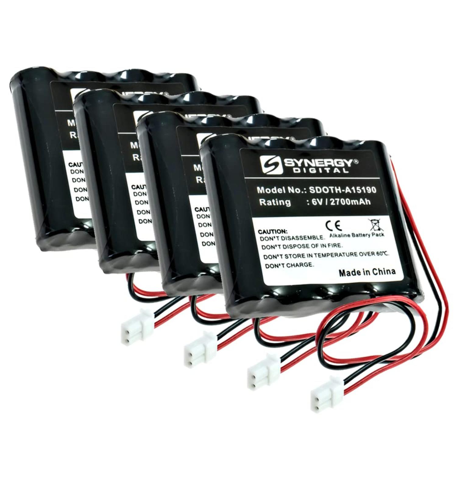 Buy Synergy Digital Personal Care Batteries - 6V 2700mAh Alkaline Compatible with GP GPRHORW01018 - 4-Pack International Shipping Available - Buy Online on GoSupps.com