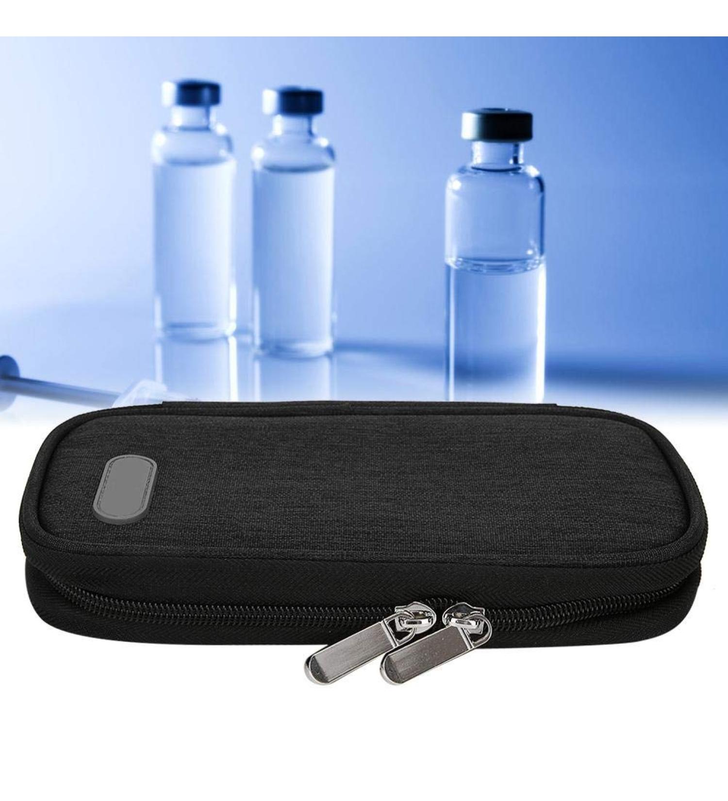 DEWIN Insulin Cooler Bag - Portable Refrigerated Insulin Bag for Travel (Black) - Keep Medicine Cool Internationally - Buy Online on GoSupps.com