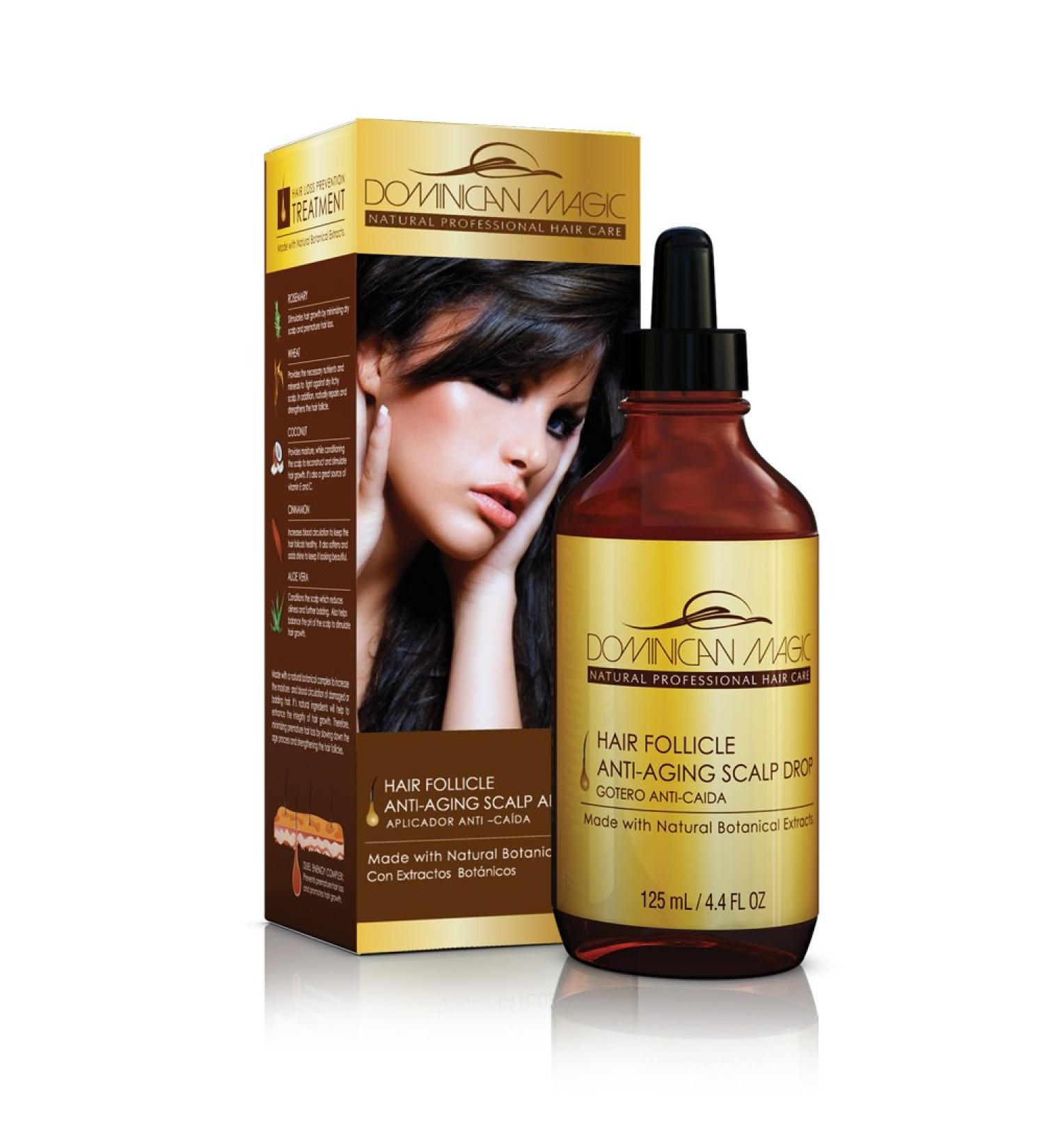 Dominican Magic Hair Follicle Anti Ageing Scalp Drops 4.4oz Boxed (2 Pack)
