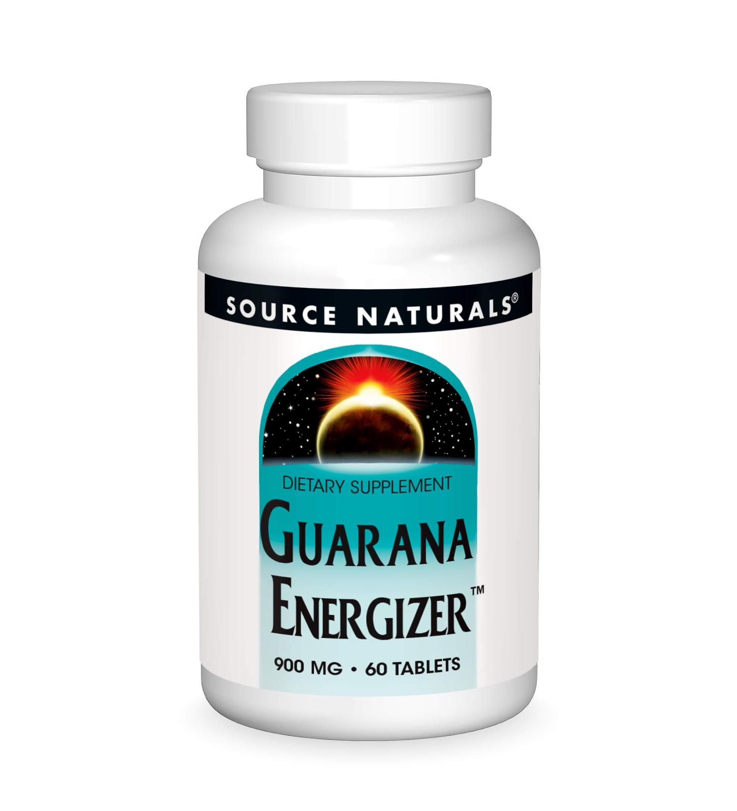 Source Naturals Guarana Energizer 900 mg - 60 Tablets for Natural Energy Boost - Buy Online on GoSupps.com