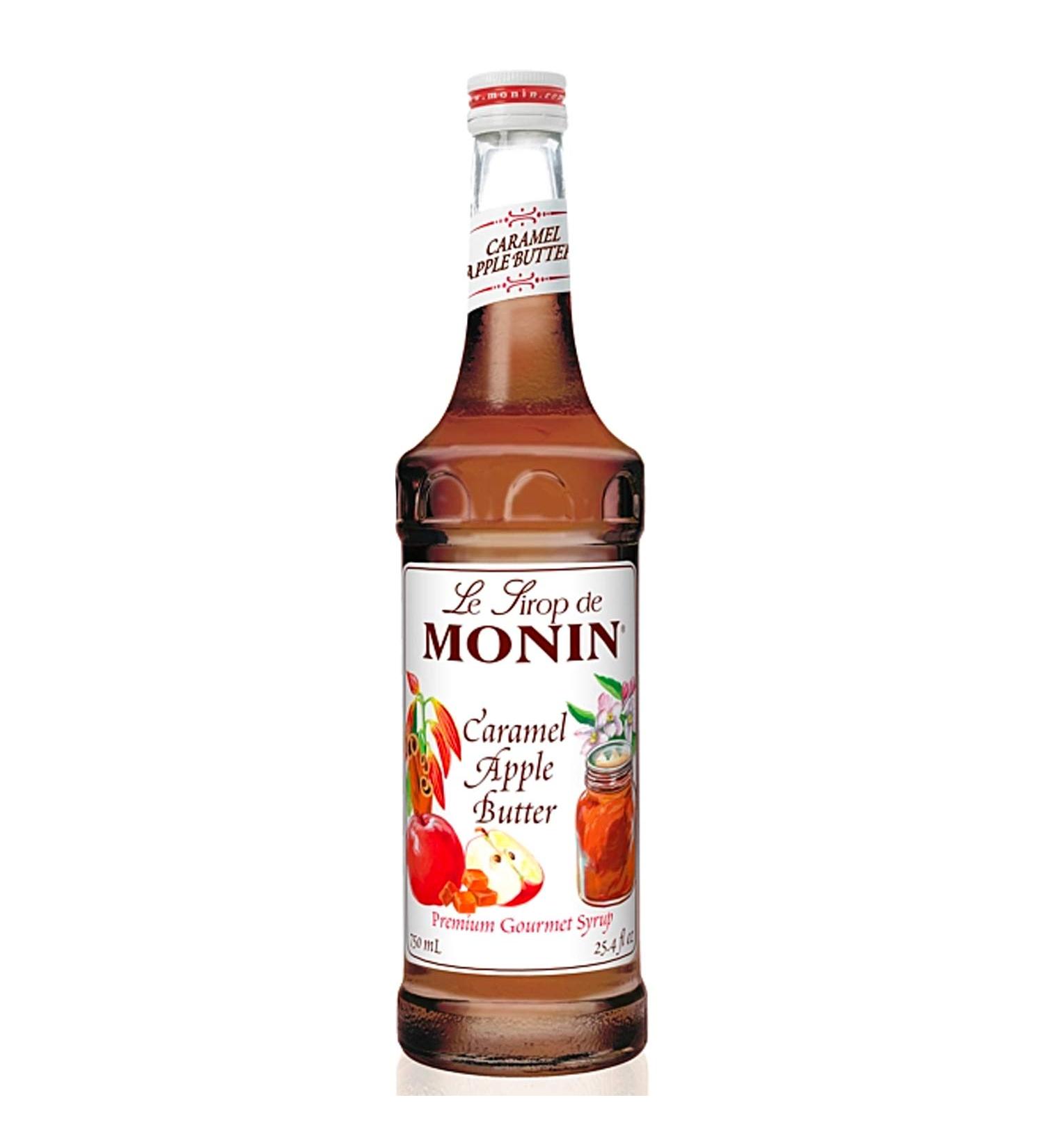 Monin Caramel Apple Butter Syrup - Buttery Caramel & Cooked Apple Flavor | Non-GMO & Gluten-Free | Ideal for Hot Lattes, Ciders, and Seasonal Cocktails | 750 ml (25.36 Fl Oz) Pack of 1 - Buy Online on GoSupps.com