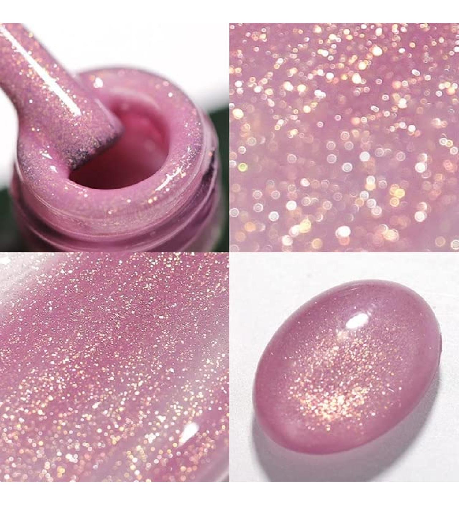 15ml Reflective Glitter Rubber Base Gel Nail Polish Glass Bottle Sparkling Sequins Soak Off UV LED Gel Varnish for Manicure - (Color: 5) - Buy Online on GoSupps.com
