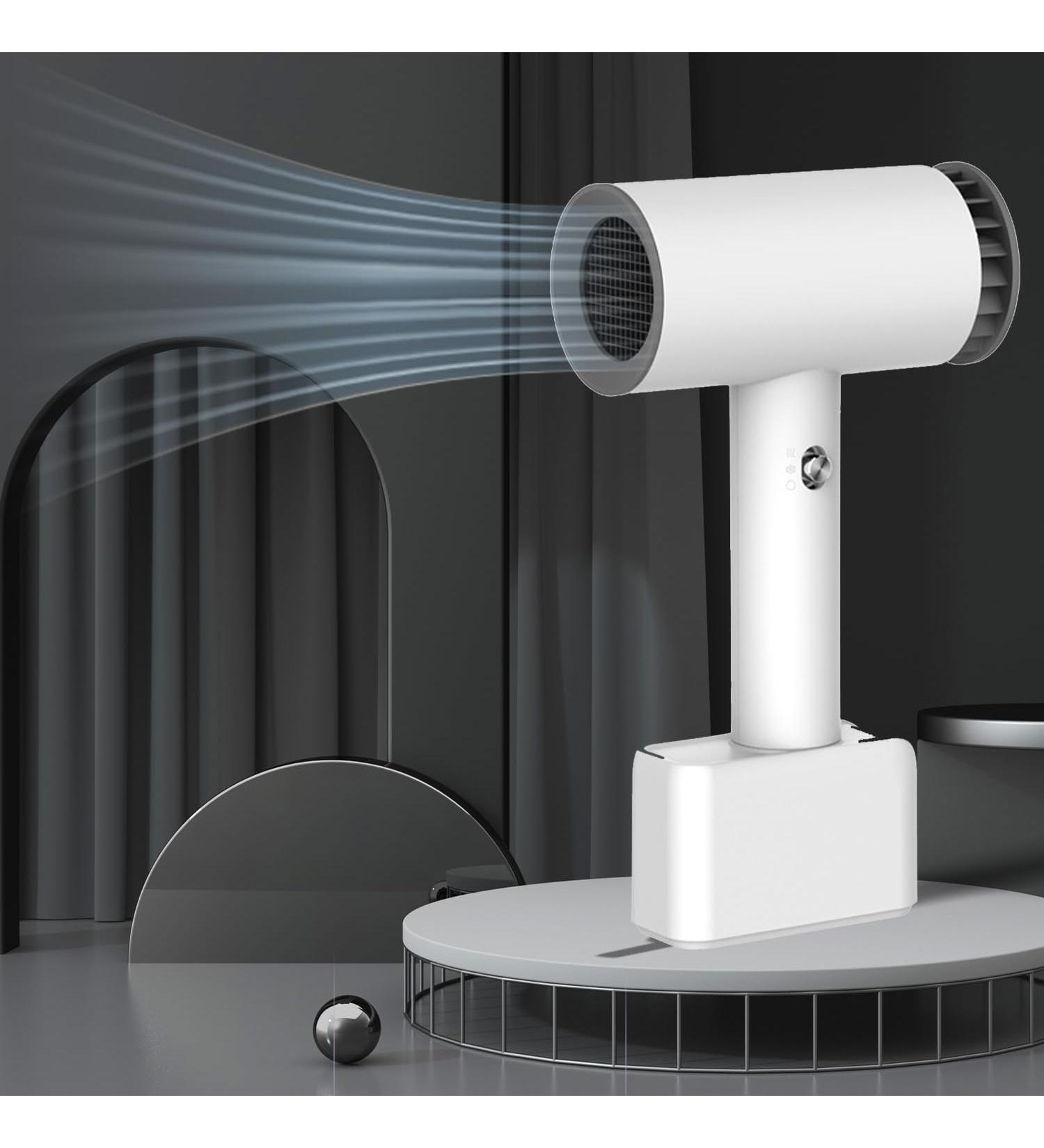 Portable Cordless Hair Dryer Free Standing Rechargeable Blow Dryer with 15600mAh Lithium Battery Hot/Cold Air Travel Hairdryer for Pet Care Hairdressing Gifts for Women - Buy Online on GoSupps.com