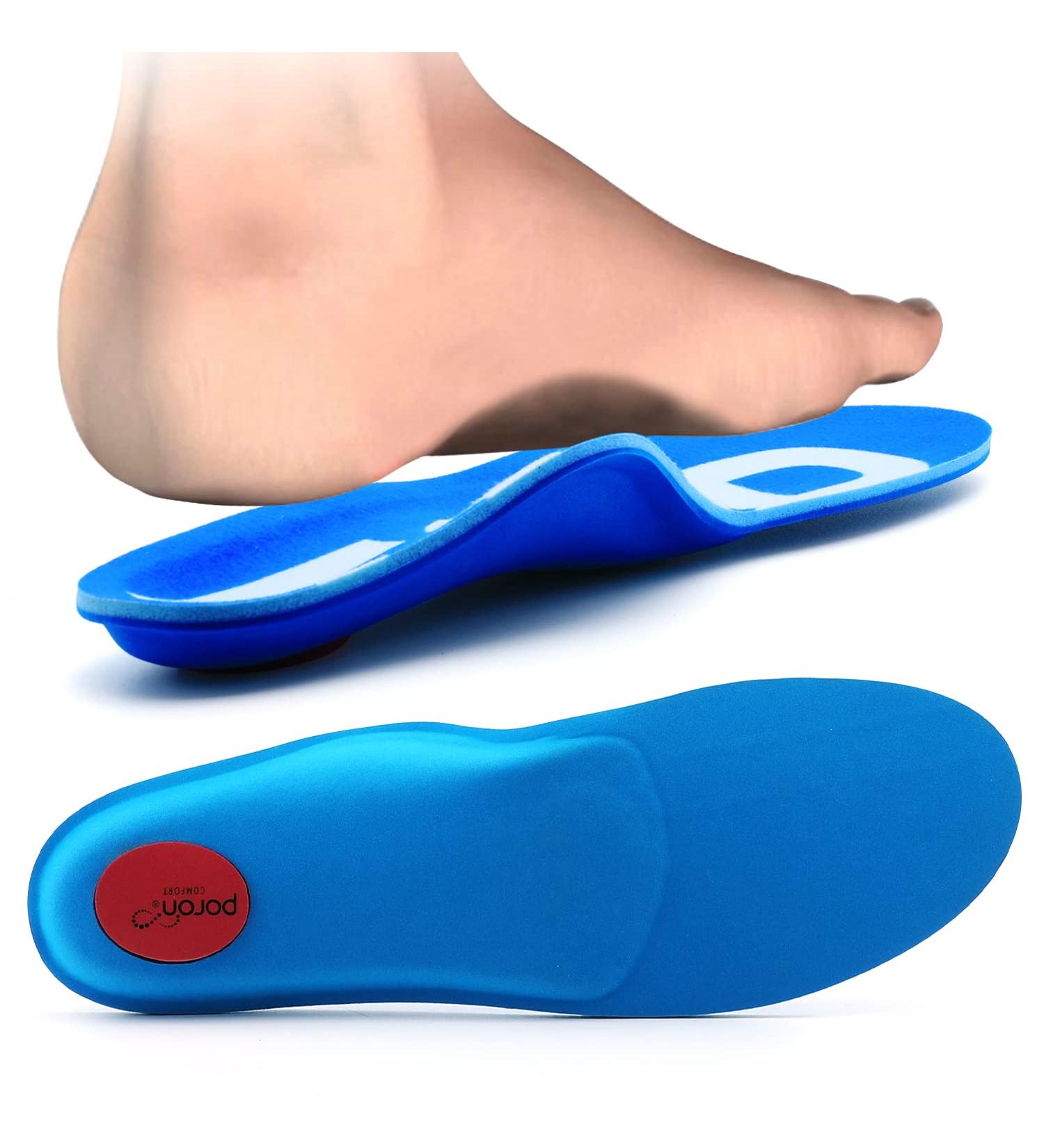 Topsole Orthopedic Insoles for Plantar Fasciitis & Flat Feet - Comfortable Shoe Inserts for Men & Women (EU 44-45 29cm) - T107B Blue - Buy Online on GoSupps.com