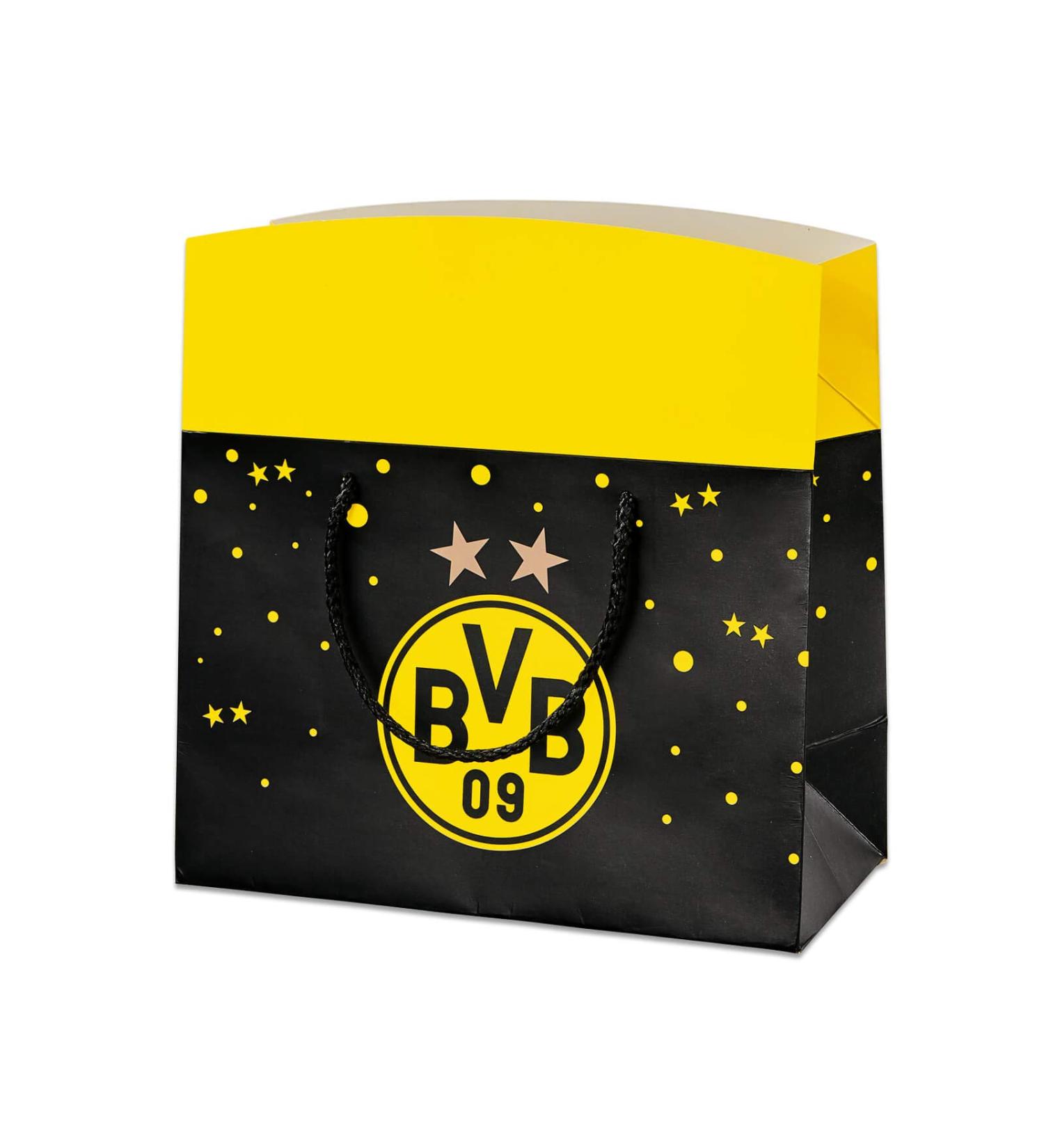 Borussia Dortmund Unisex BVB Gift Bag Christmas (Small) Decoration Black and Yellow One Size EU