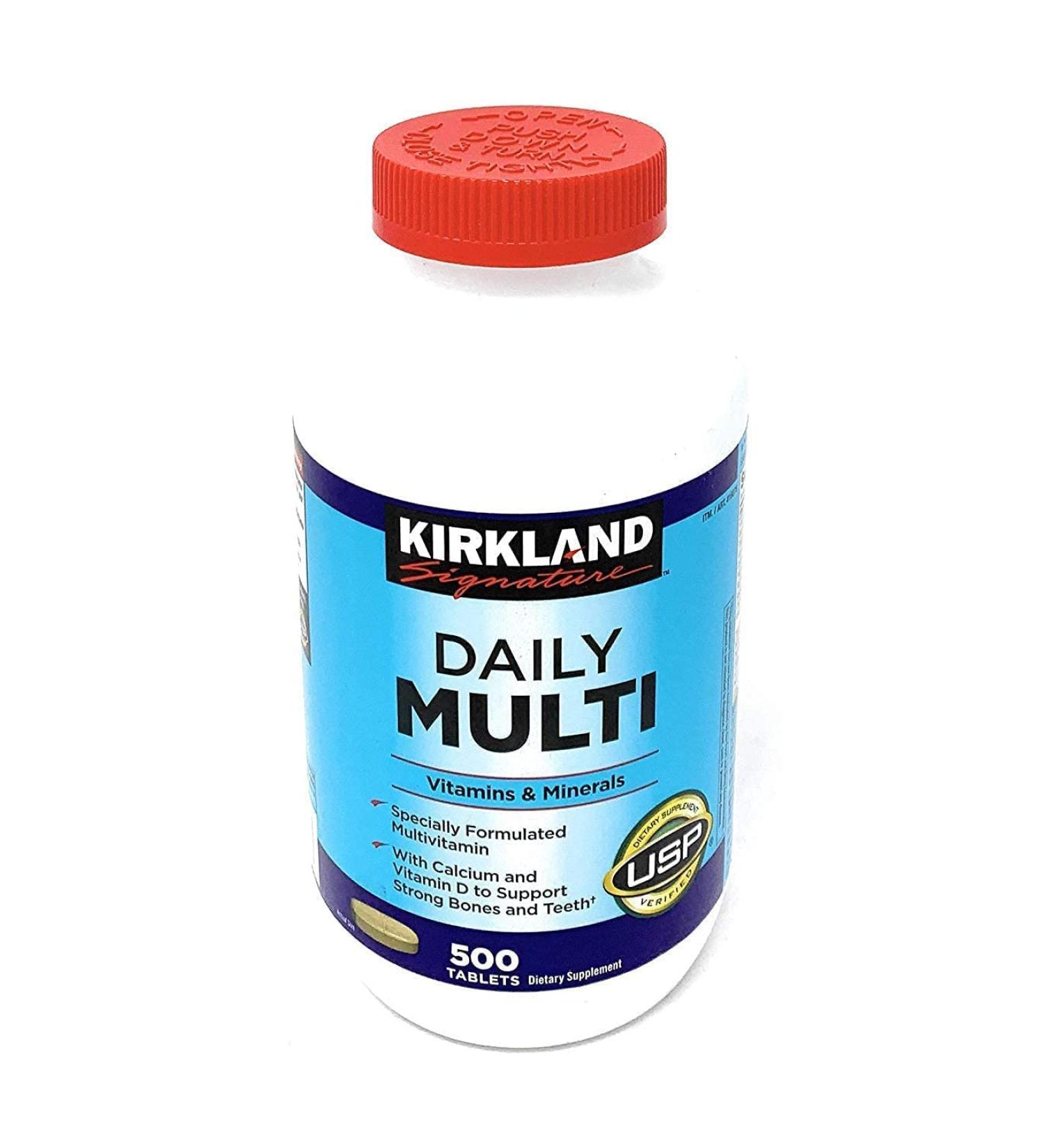 Kirkland Signature Daily Multi Vitamins & Minerals 500 Tablets - 500 Count Pack, Essential Nutrients Supplement - Buy Online on GoSupps.com