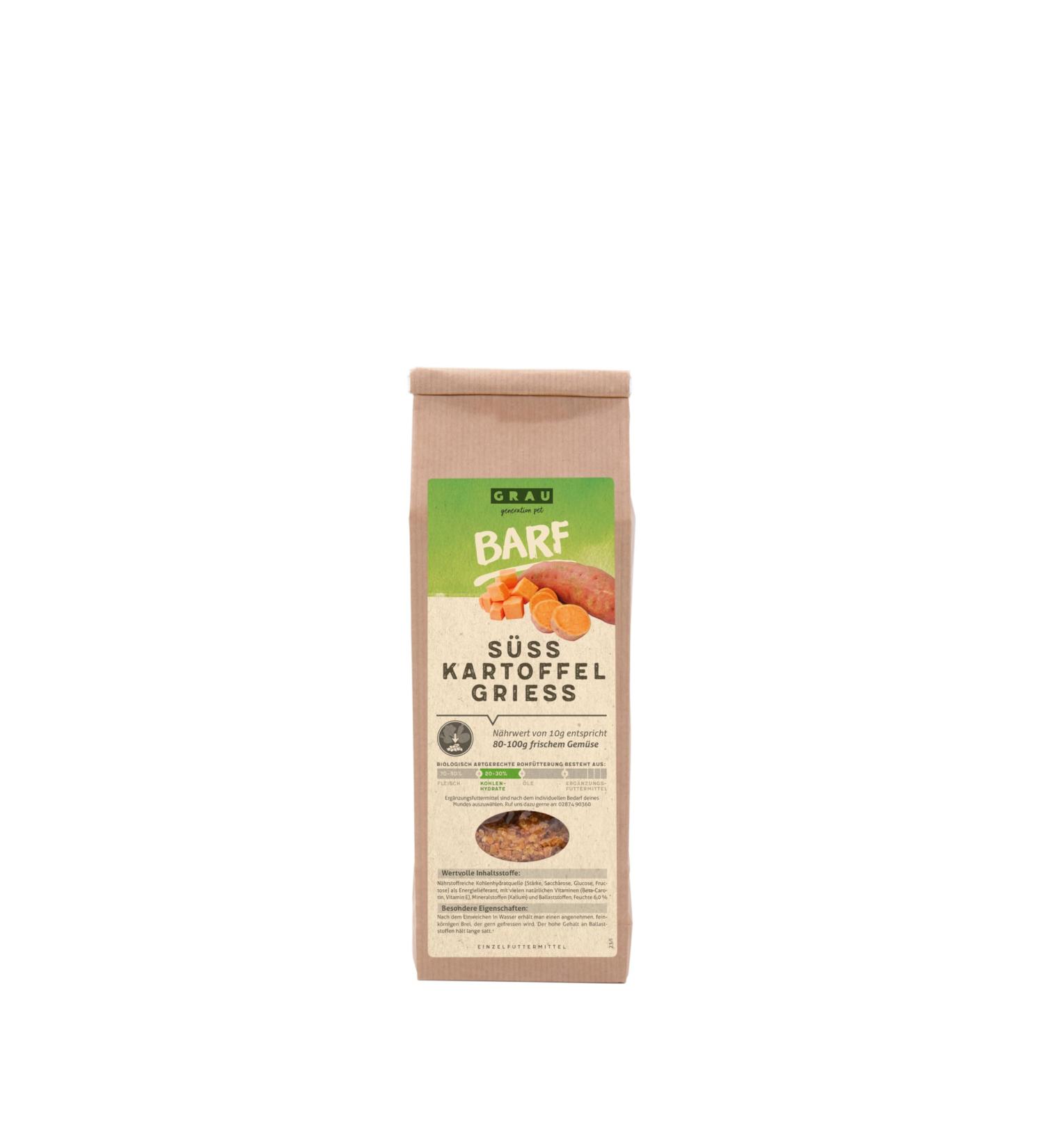 GRAU - the original - Dehydrated vegetables for BARFing - for dogs - Sweet potato semolina (1 x 150 g) - Buy Online on GoSupps.com