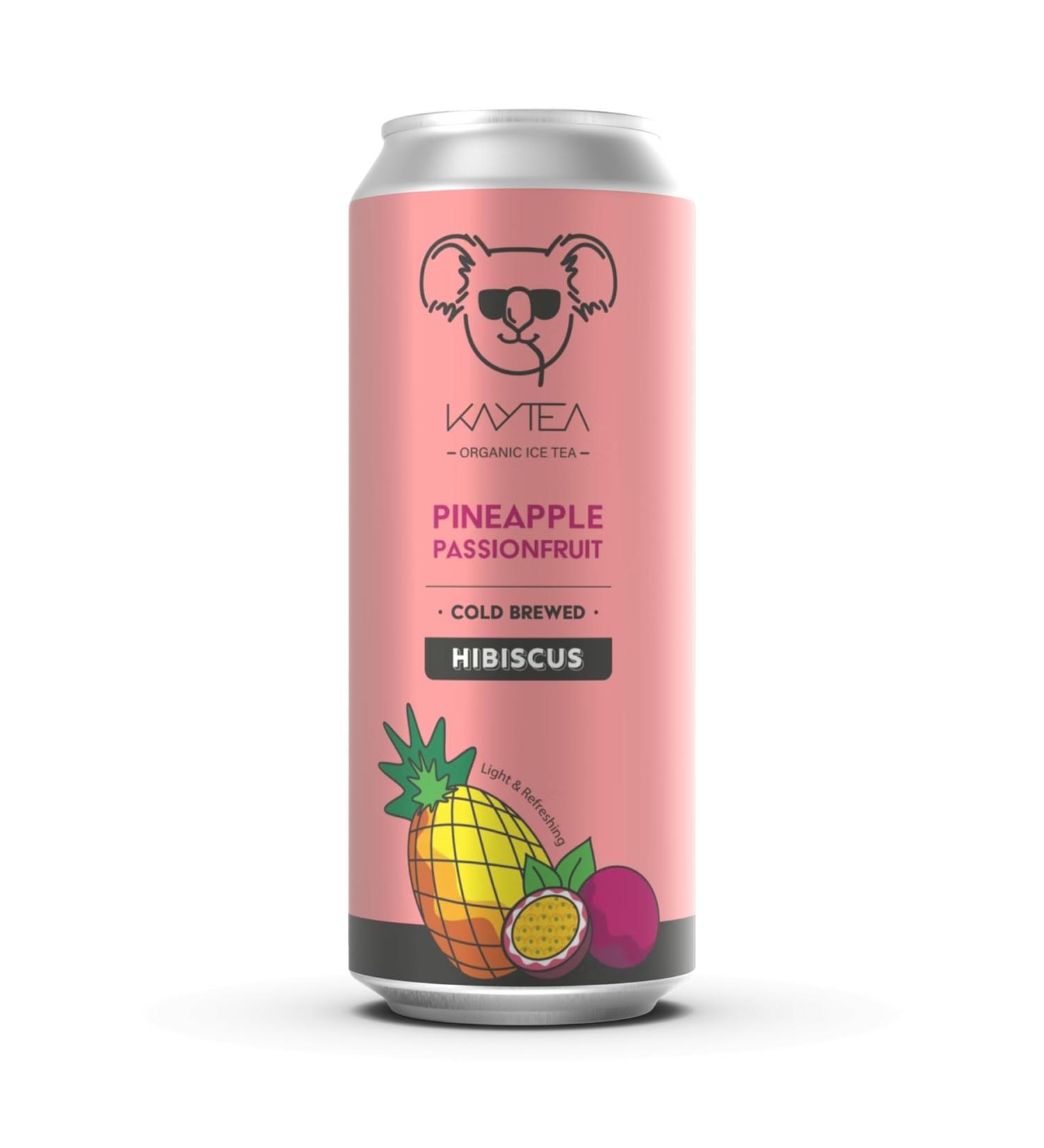 KAYTEA Pineapple Passionfruit and Hibiscus Ice Tea (1 x 330 mL) - Hibiscus Infusion - Pineapple and Passionfruit Flavours - Organic Certified & Natural Ingredients 1 x 330mL Pineapple Passionfruit - Buy Online on GoSupps.com