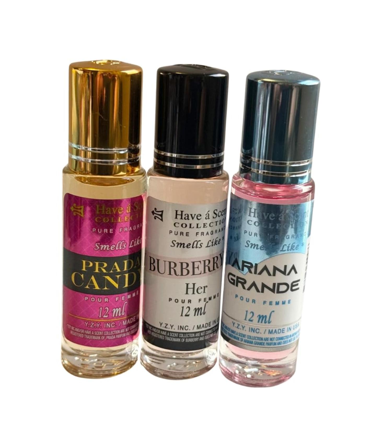 Women's Perfume Oil Assortment - 3-Pack Roll-On Scents Long-Lasting & Convenient for On-the-Go - Buy Online on GoSupps.com