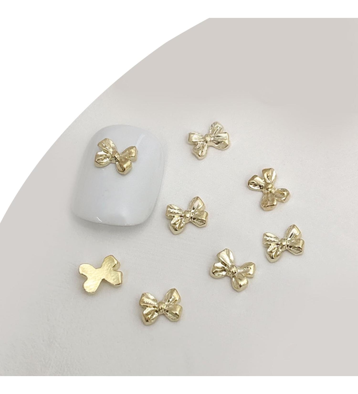 20pcs 3D Metal Nail Bowknot Nail Decorations DIY Nails Art Accessories For Eye Catching Looks Nail Ornaments 06gold - Buy Online on GoSupps.com