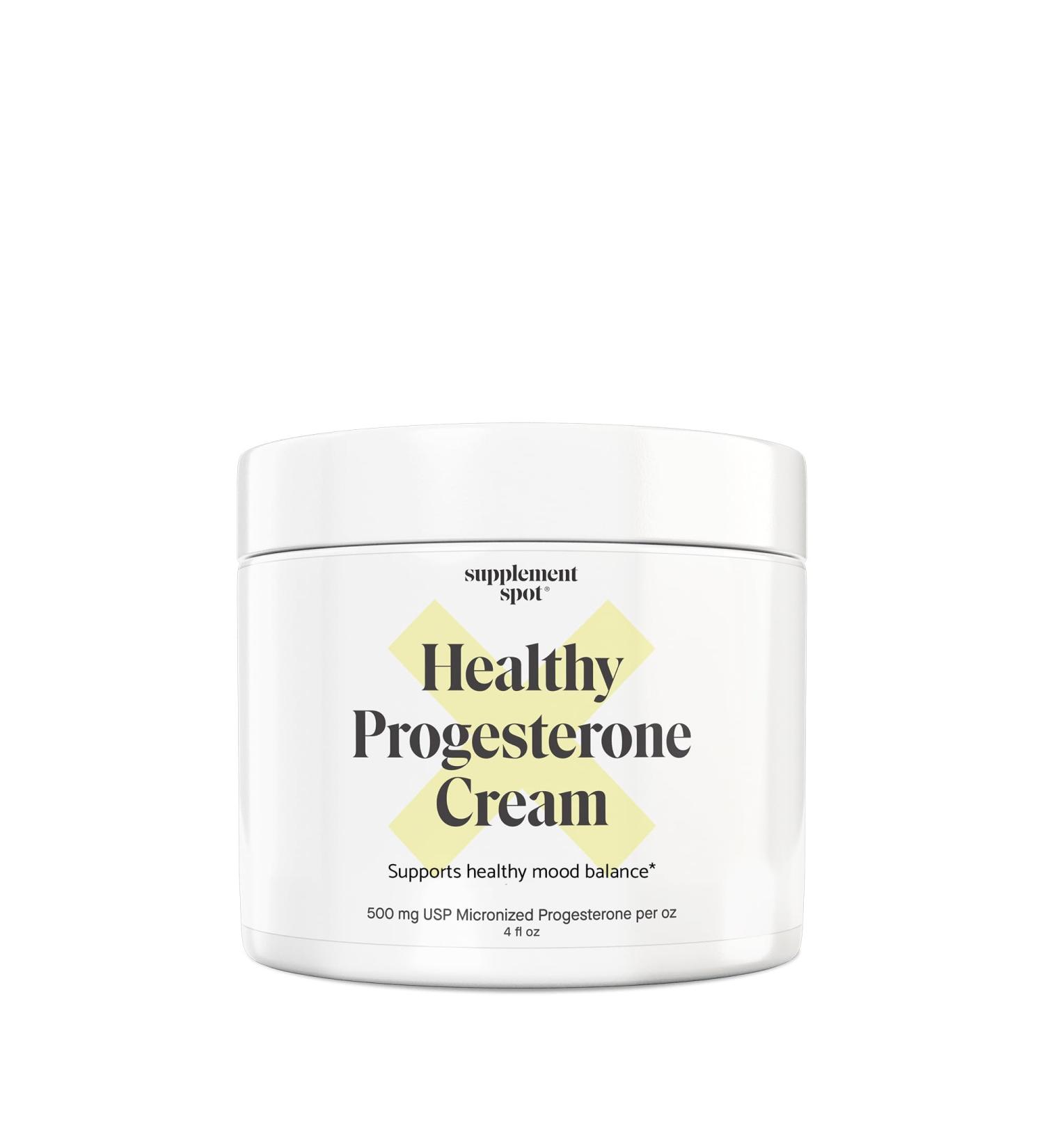 Healthy Progesterone Cream for Women Micronized Bioidentical from Wild Yam for Menopause & Perimenopause Relief | 4 oz - Optimal Balance - Buy Online on GoSupps.com