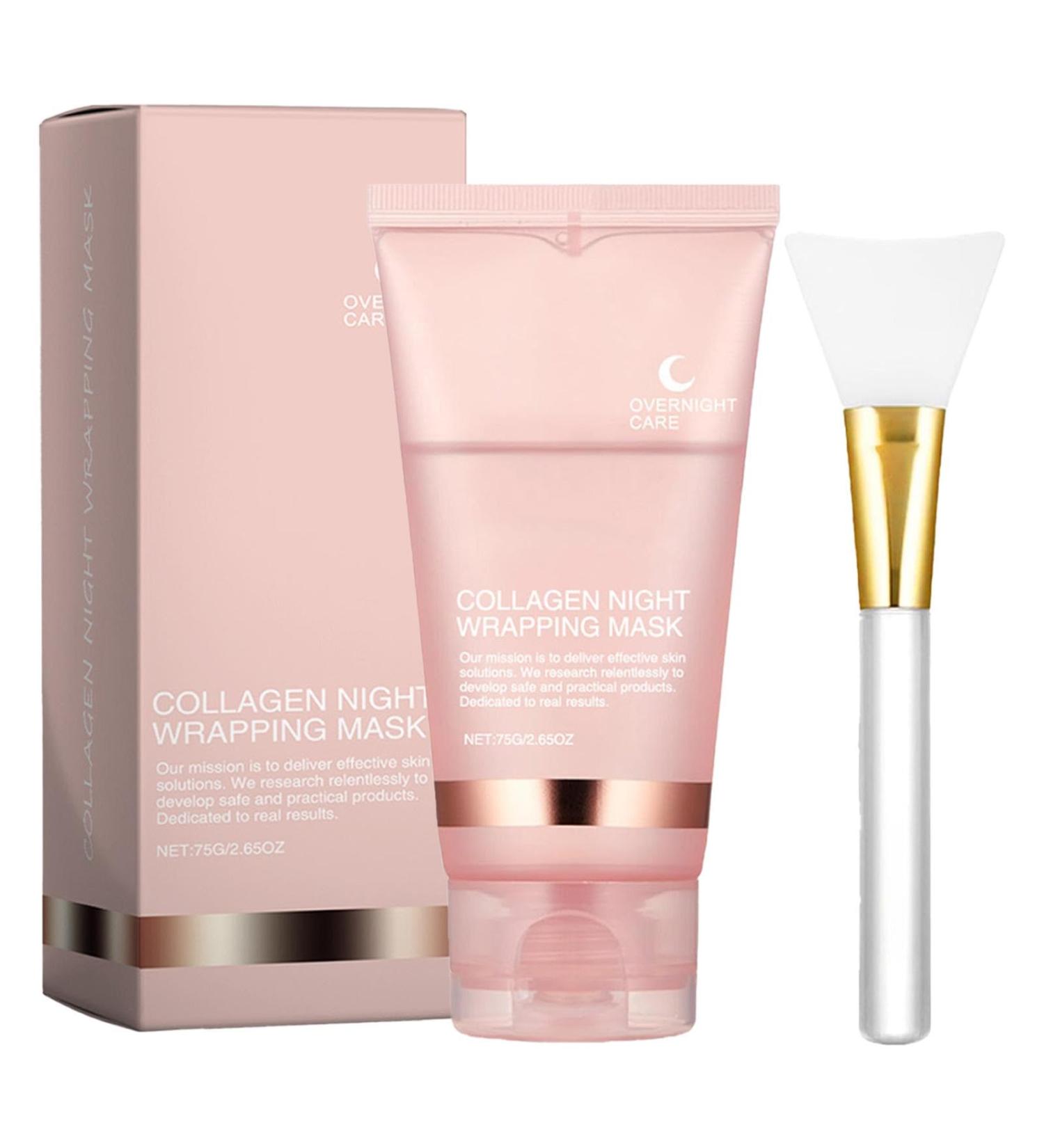 Collagens Night Wrapping Maskes - 75g Peel off Face Covers | Night Face Care Covers | Nourishing Face Collagens Night Covers | Daily Face | Skinning Peel Off Covers for Dehydrated Dull Skin - Buy Online on GoSupps.com