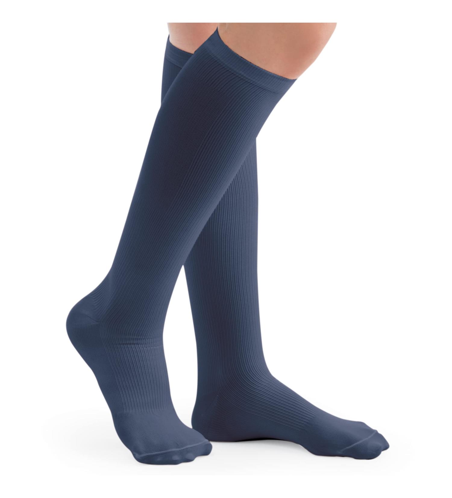 Collections Etc Men's Compression Trouser Socks 15-20 mmHg - Navy Medium - Made in USA - Buy Online on GoSupps.com