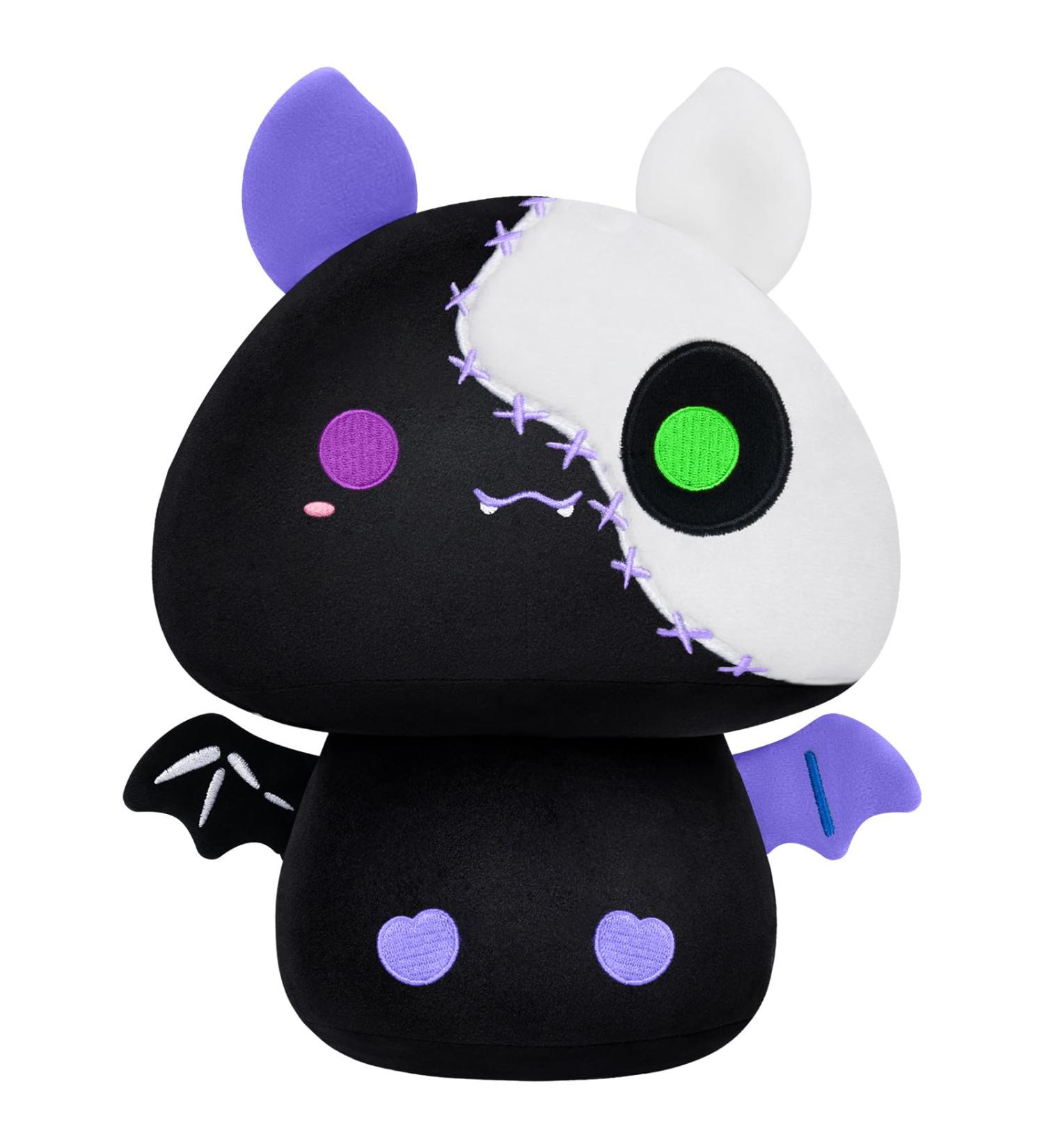 Mewaii 8'' Soft Skeleton Bat Mushroom Pillow Stuffed Animal Plush - Cuddly Black Toy for Kids | 8 Inch Plushie Squishy - Buy Online on GoSupps.com