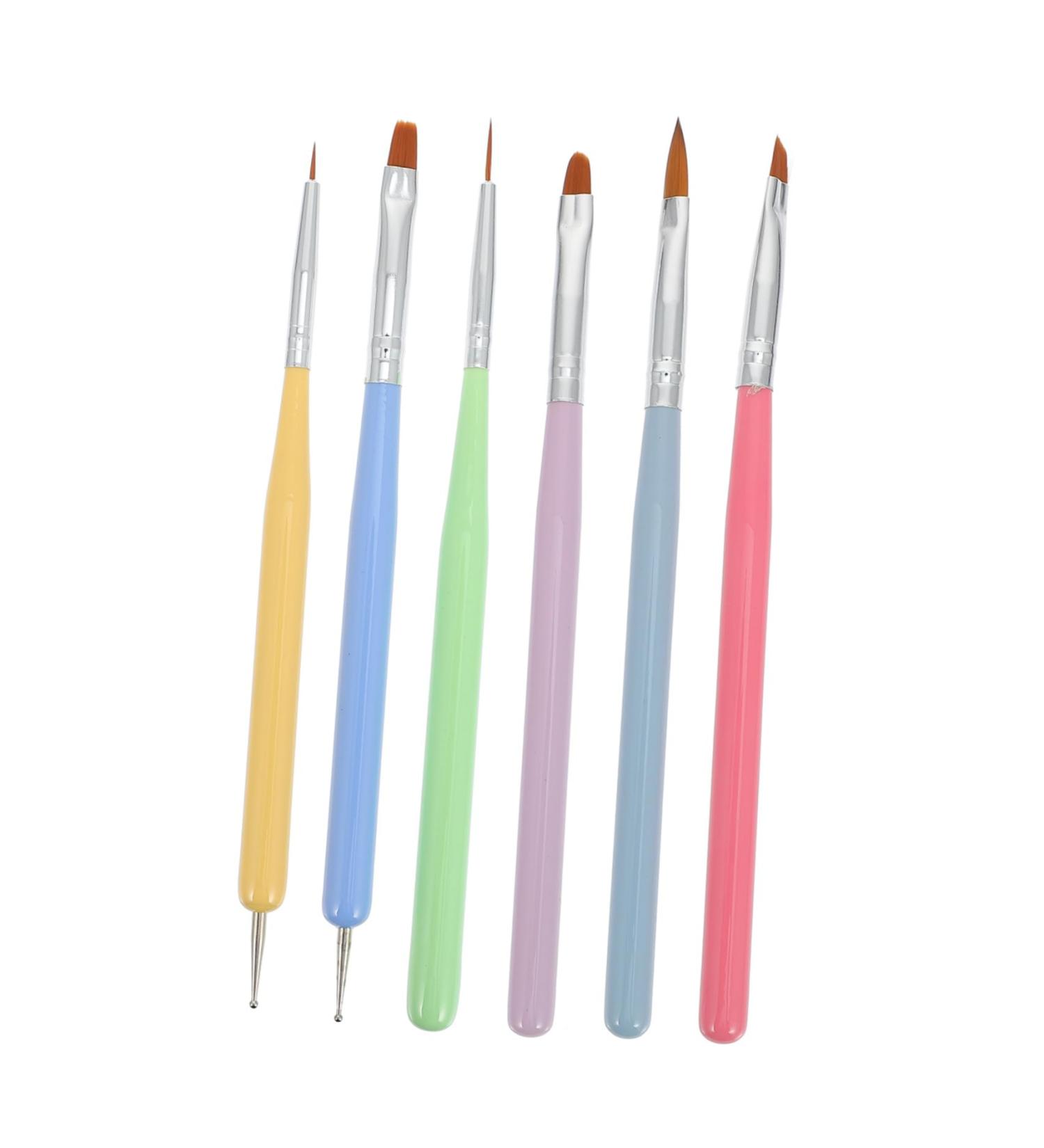 Mikinona 1 Set Nail Pen Manicure Supplies Nail Art Drawing Pen Nail Dotting Tool Kit Gel Nail Brush Nail Art Liner Brush DIY Nail Painting Tool Kit De U as De Gel Nails Supplies Lotus Wood - Buy Online on GoSupps.com