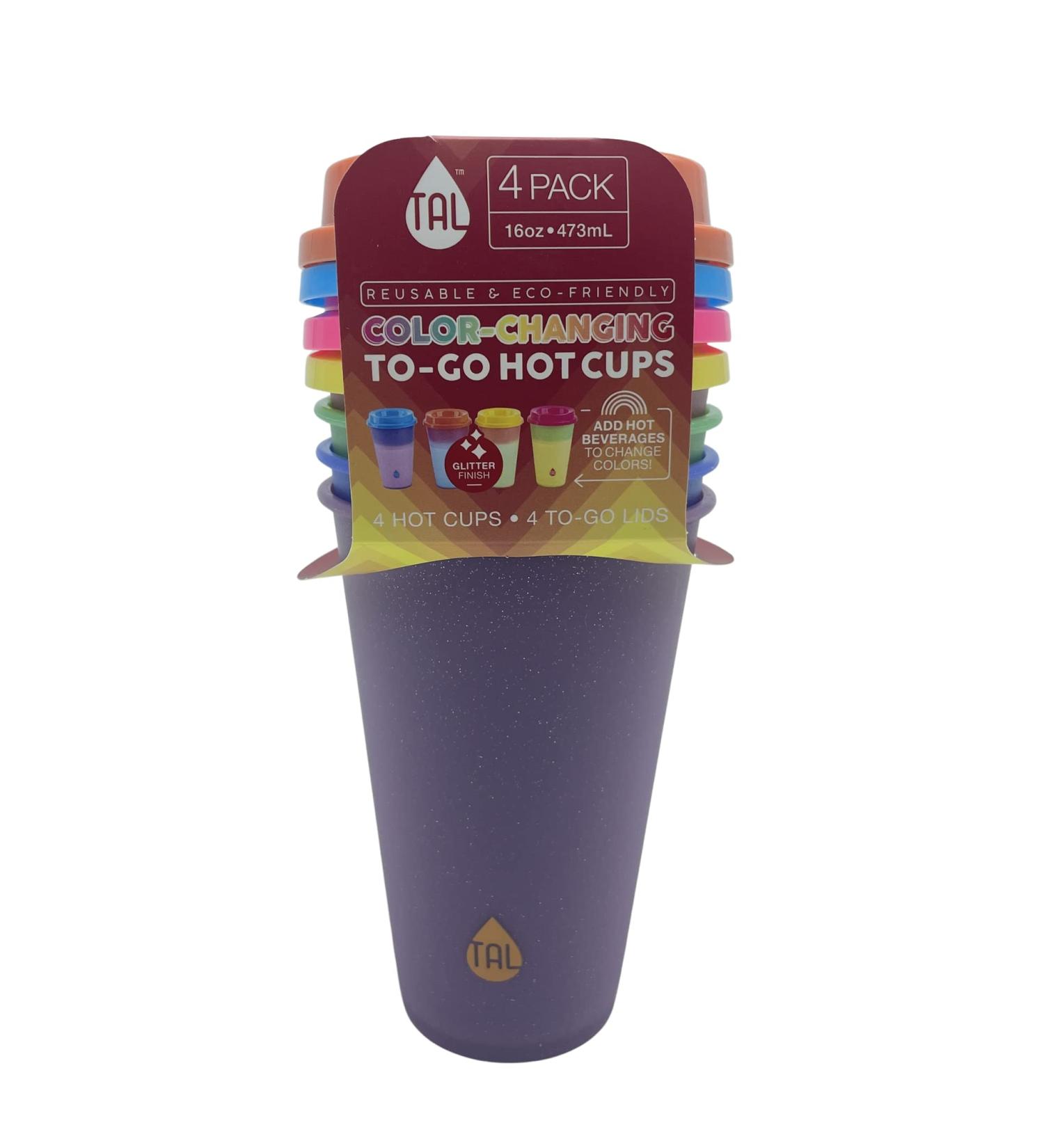 TAL Color Changing To-Go Reusable Hot Cups Set - 16 oz, 4 Pack - Buy Online on GoSupps.com