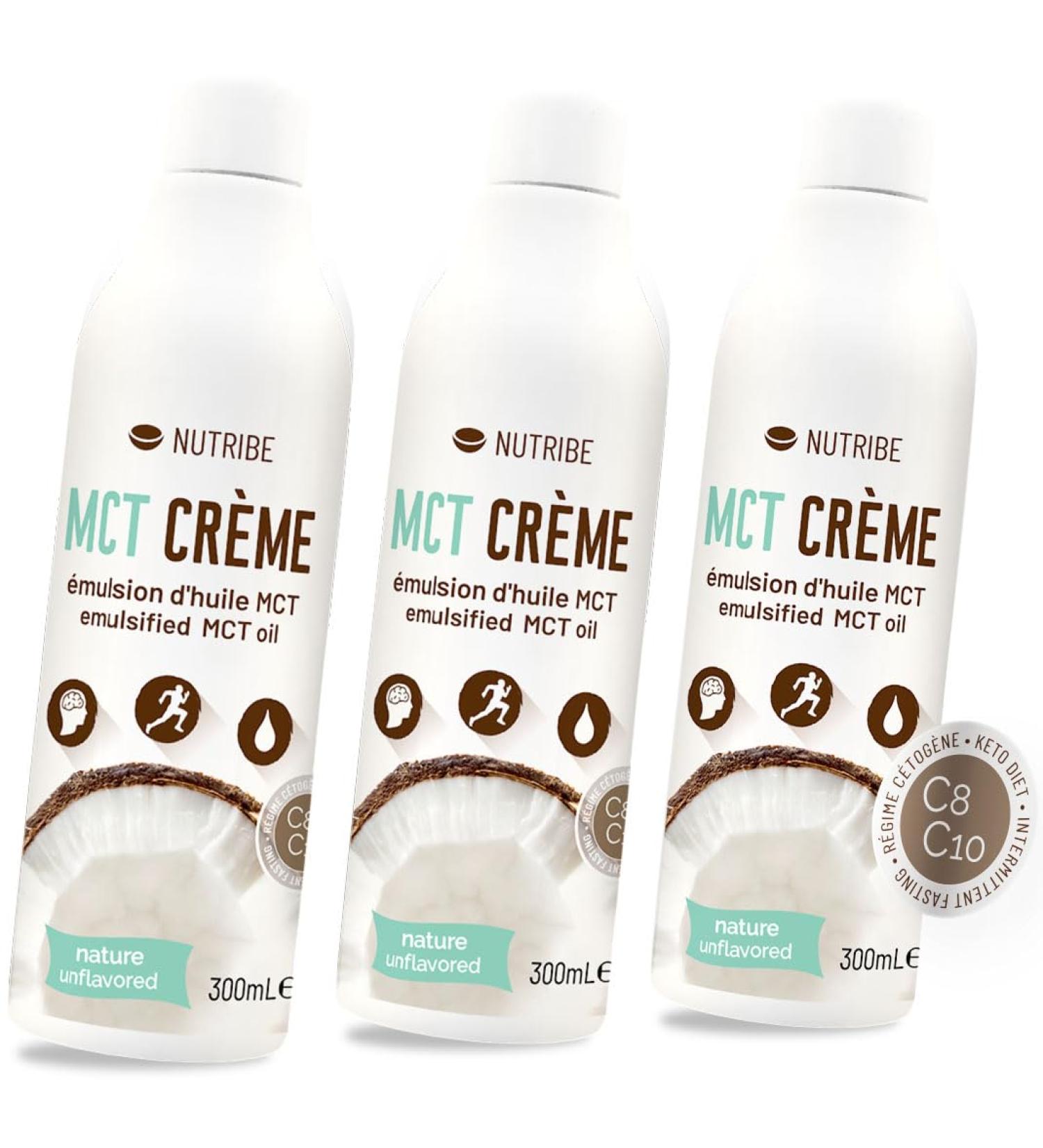  Nutribe Nutribe MCT Cream 3x300ml MCT coconut oil emulsion sugar-free energy - French brand - Buy Online on GoSupps.com
