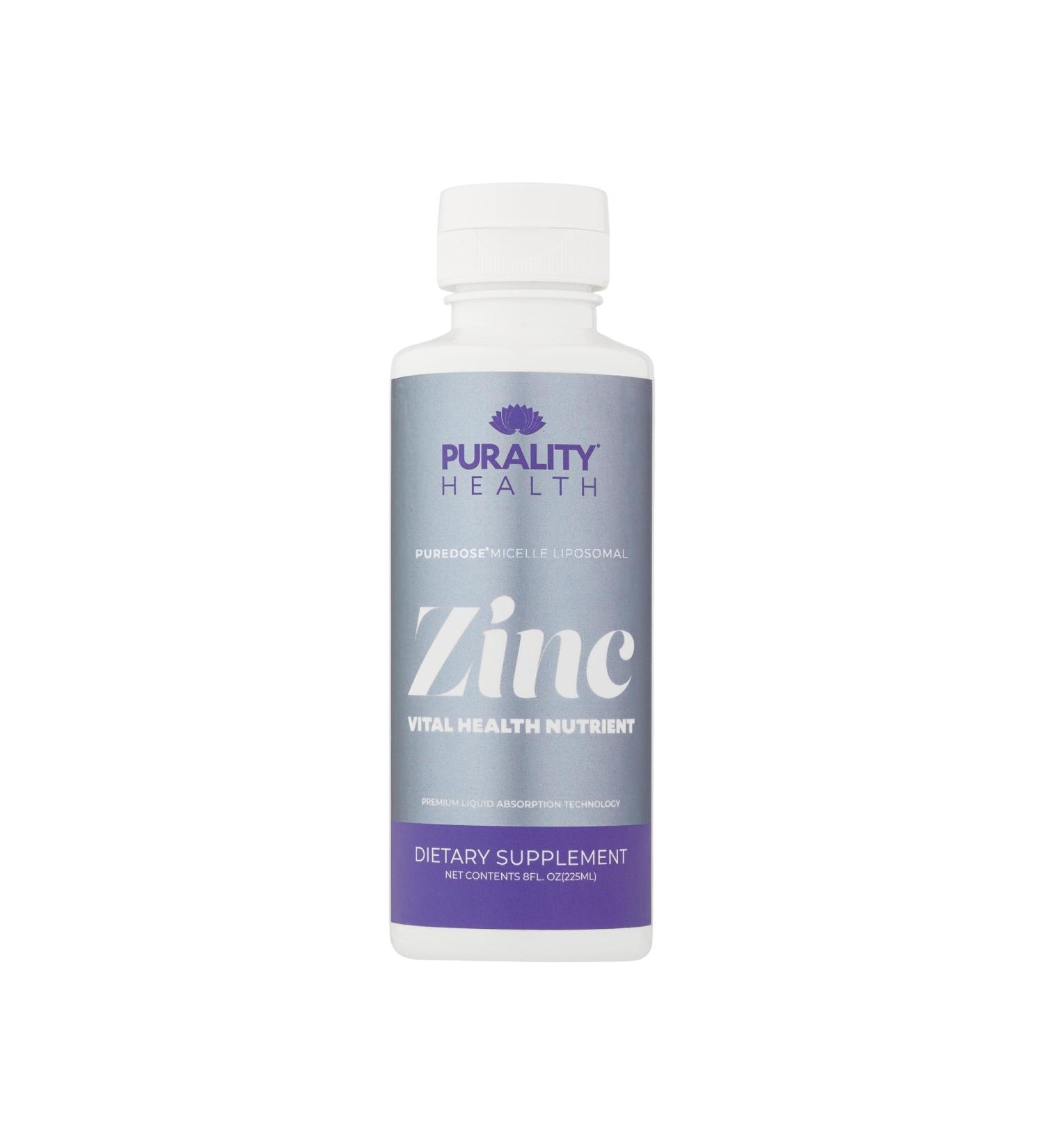 Liposomal Zinc Purality Health 15mg of Zinc per Serving Liquid Zinc Blueberry Flavor Vegan Gluten-Free 15 Day Supply - Buy Online on GoSupps.com