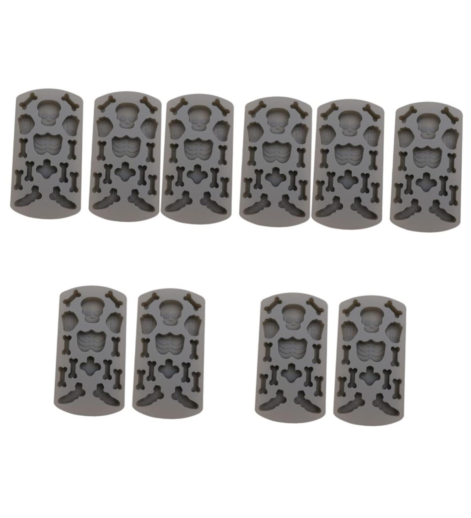 Amosfun 10 Pcs Cake Mold Maniquine Human Skeleton Mold Halloween Chocolate Fondant Cakes Molds Skull Molds Chocolate Molds Fondant Molds Aromatherapy Mold Manikin Dessert Silica Gel Candle 21X11CMx5pcs - Buy Online on GoSupps.com
