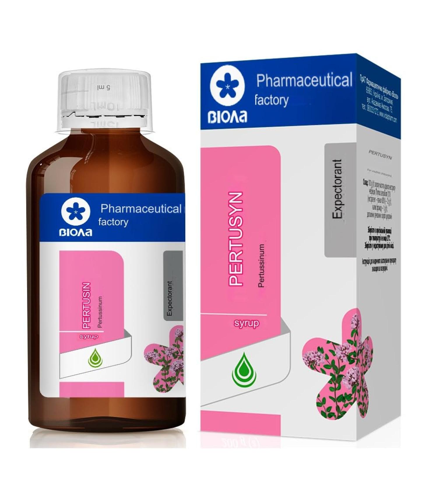 Pertusyn Syrup 200 ml (6.76 fl.oz.) / Extract of Thyme - Thins Sputum and Helps to get rid of Cough