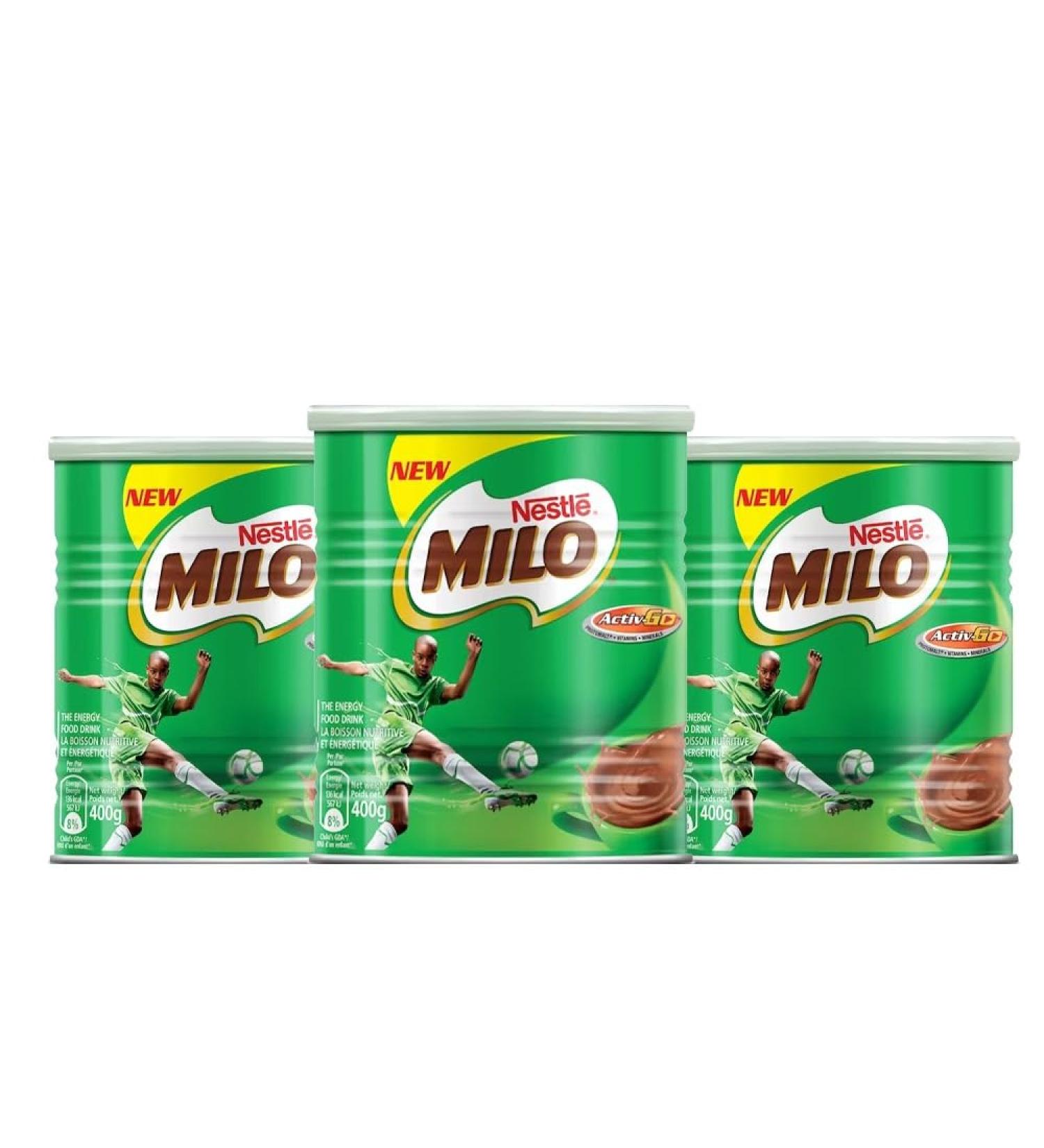 Nestle Milo | Activ go tin | 400g | Energy Drink | High Protein | Malt Drink(Pack of 3) - Buy Online on GoSupps.com