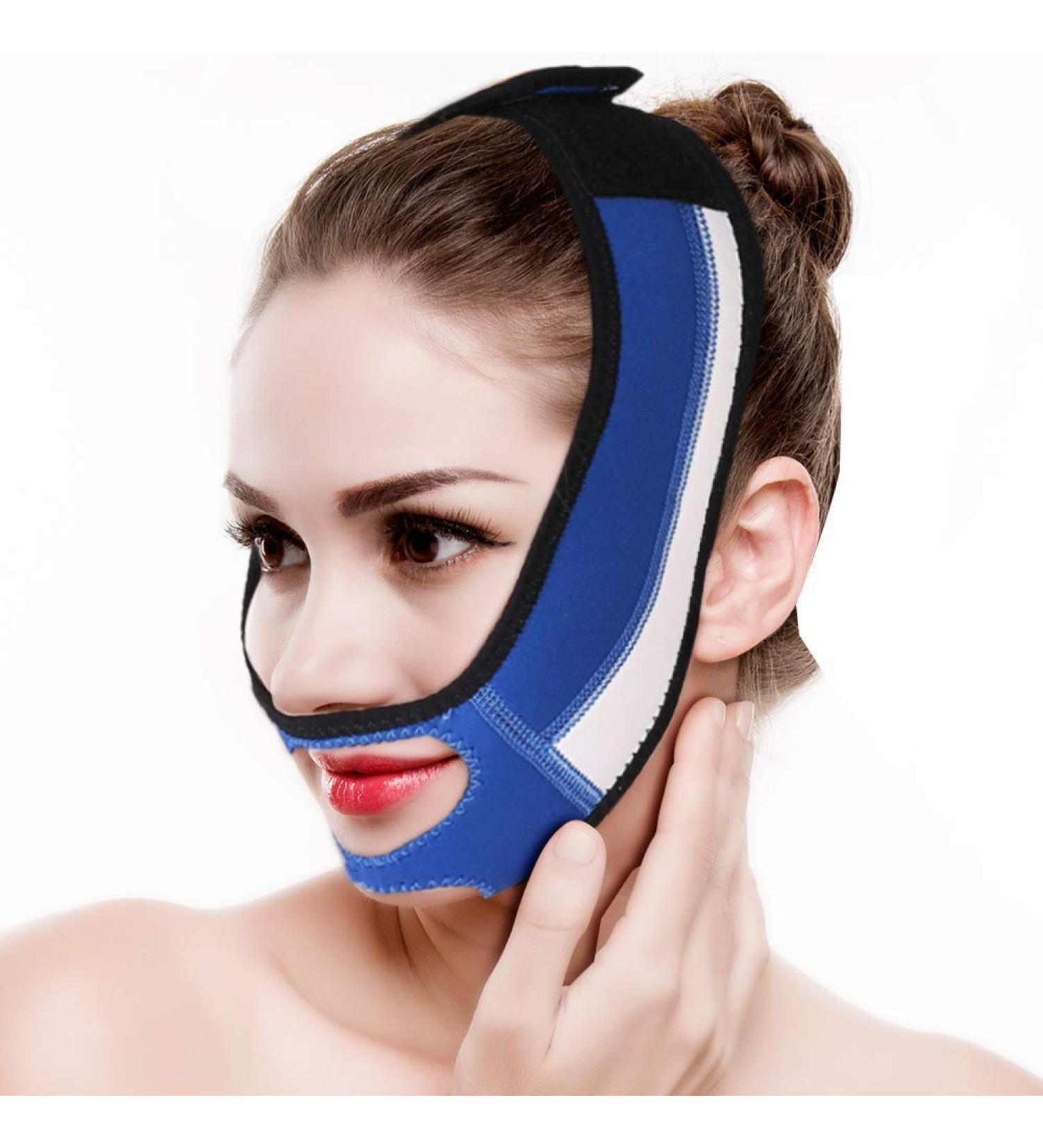 Face Slimming Cheek Mask - Lifting & Tightening Skin Bandage for Double Chin Removal | Facial Relaxation Strap Belt for Sleeping - Buy Online on GoSupps.com