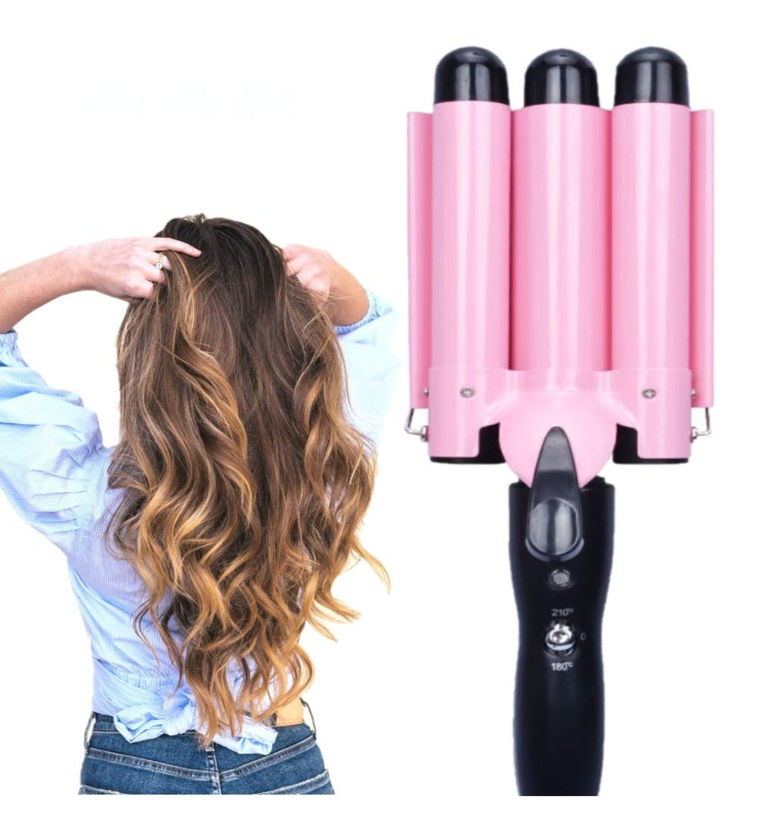 MODVICA 3 Jumbo Barrel Curling Iron Wand 32mm - Ceramic Hair Waver for Big Waves - Temperature Adjustable Hair Crimper (1.25'') - Buy Online on GoSupps.com
