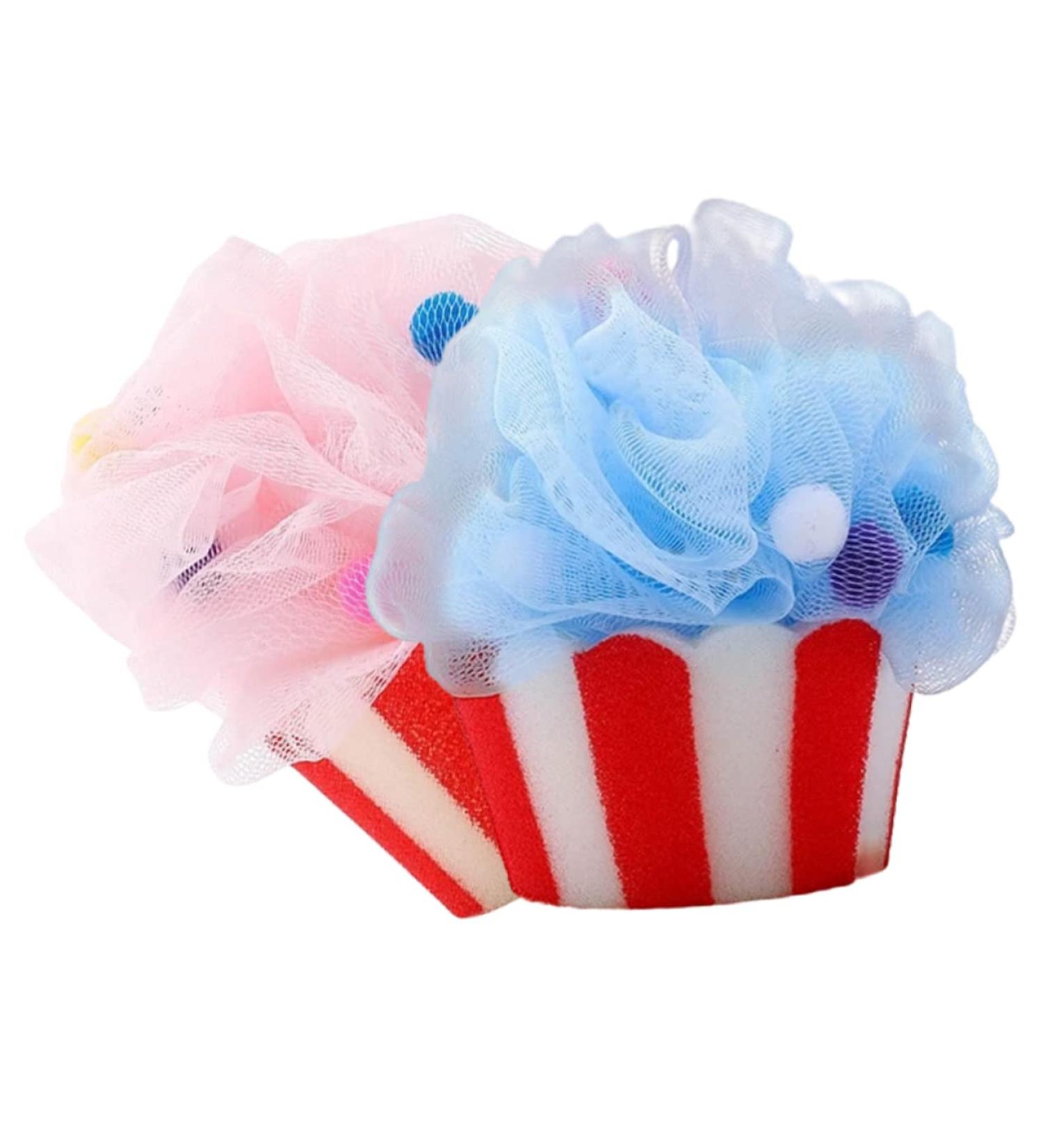 Buy 2pcs Cartoon Ice Cream Bath Balls - Soft Bath Loofah Sponges | Perfect for Men & Women | Fun Shower Puff for Relaxing Cleansing - Buy Online on GoSupps.com