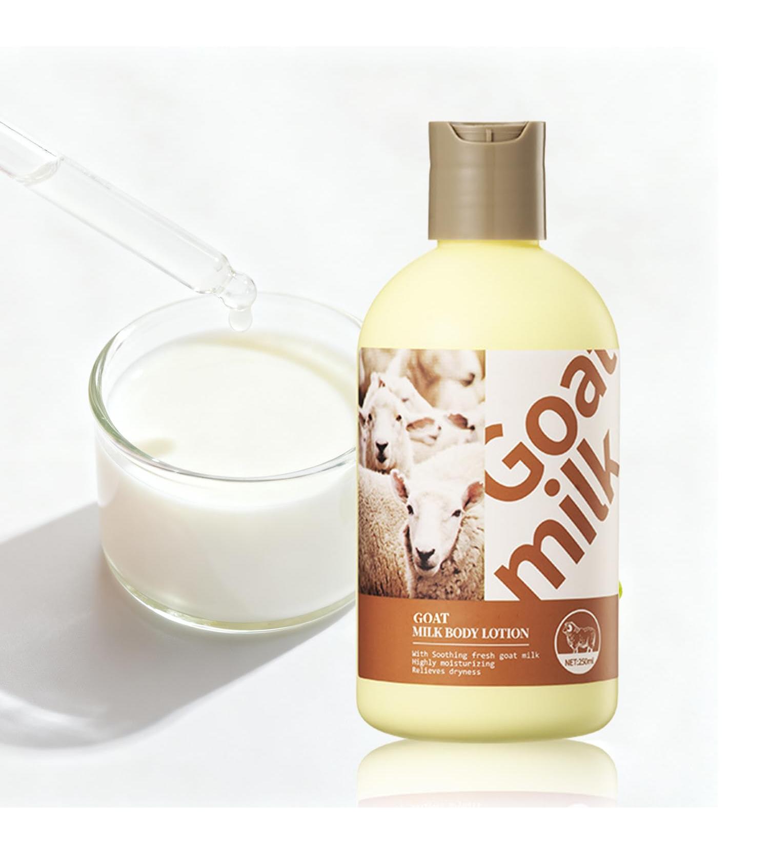 Grospe Goat Milk Body Lotion - 8.45fl.oz Hydrating Lotion with Coconut Oil Intensely Moisturizing for Dry & Sensitive Skin Non-Greasy Fast Absorbing Formula - Buy Online on GoSupps.com