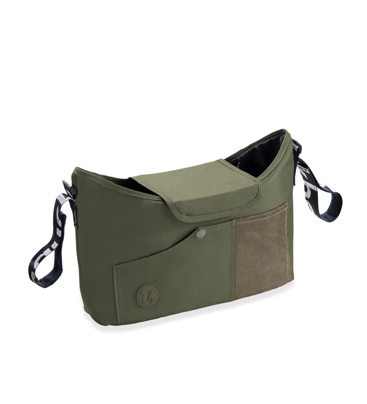 Hauck Large Stroller Organizer Bag - Diaper Bag with Cup Holder | Easy Fastening & Accessibility (Olive) - Ideal for Buggy & Baby Strollers - Buy Online on GoSupps.com