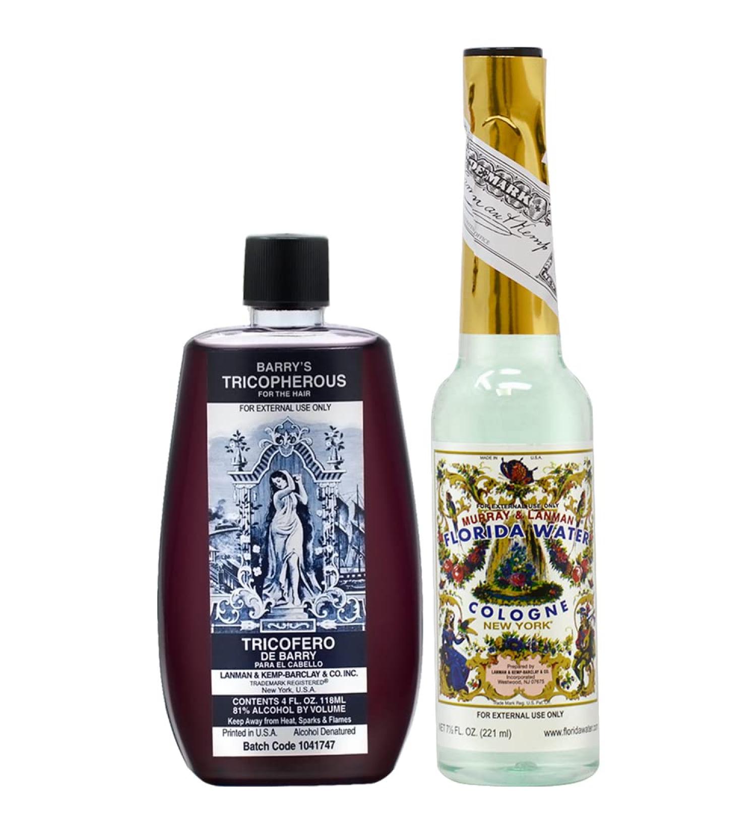 Lenman & Kemp Barry's Tricopherous (Black) 8oz + Florida Water Cologne 7.5oz