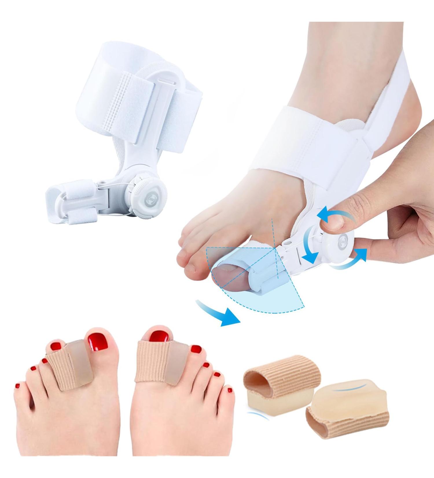 Buy Generic Bunion Corrector for Hallux Valgus - Adjustable Splint & Toe Straightener - Non-Slip Heel Strap - Day & Night Support - Buy Online on GoSupps.com