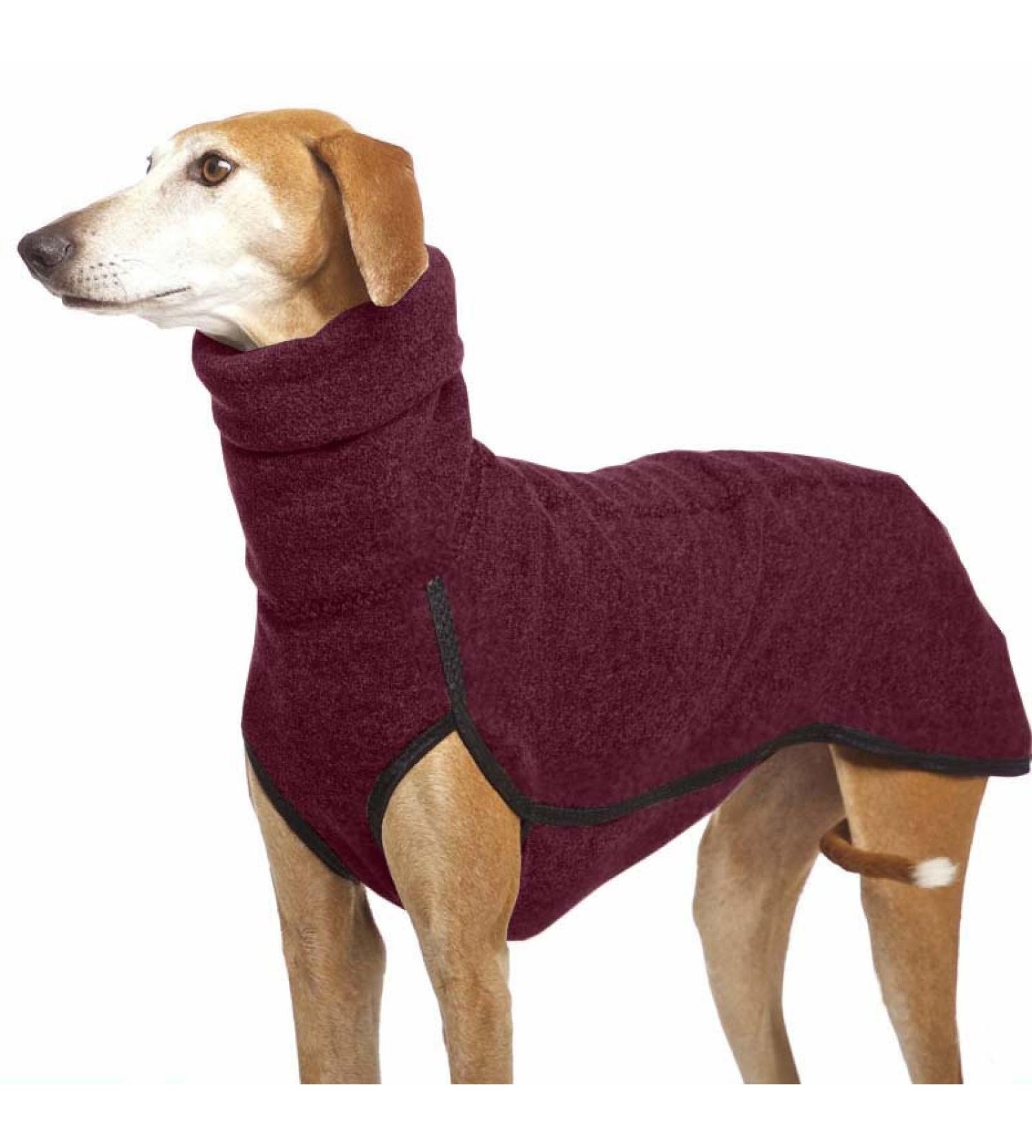 Warm Dog Sweater for Greyhounds Labradors & Shepherds | 5XL Red Fleece Turtleneck Coat - Perfect Winter Pet Jacket - Buy Online on GoSupps.com