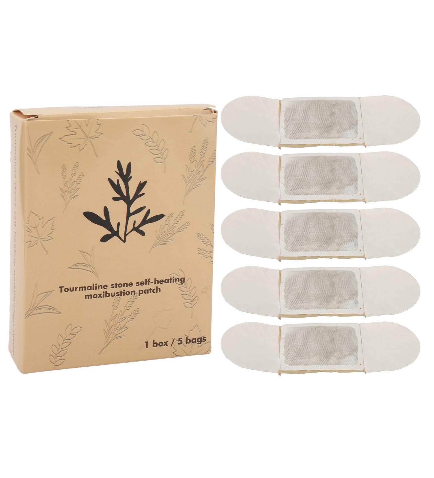 5 Pieces Turmalinstein Moxibustion Patches - Self-Warming Pain Relief Stickers for Men & Women | Plant Extract Massage - Buy Online on GoSupps.com