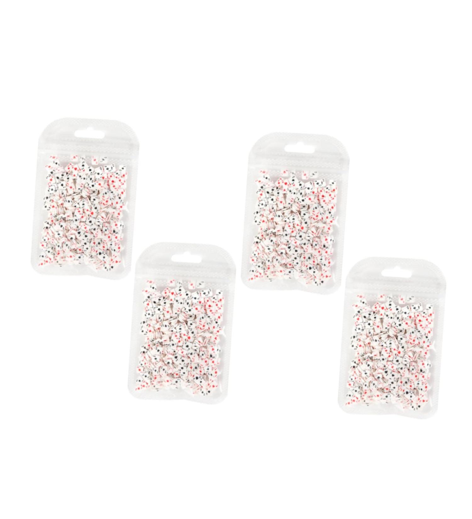 FRCOLOR 4 Nail Art Accessories Manicure Handmade Materials Nail Art Charms Diy Nail Slices Nail Decoration Decorations for Home Fashionable Decor Diy Nail Charm Playing Cards Polymer Clay - Buy Online on GoSupps.com